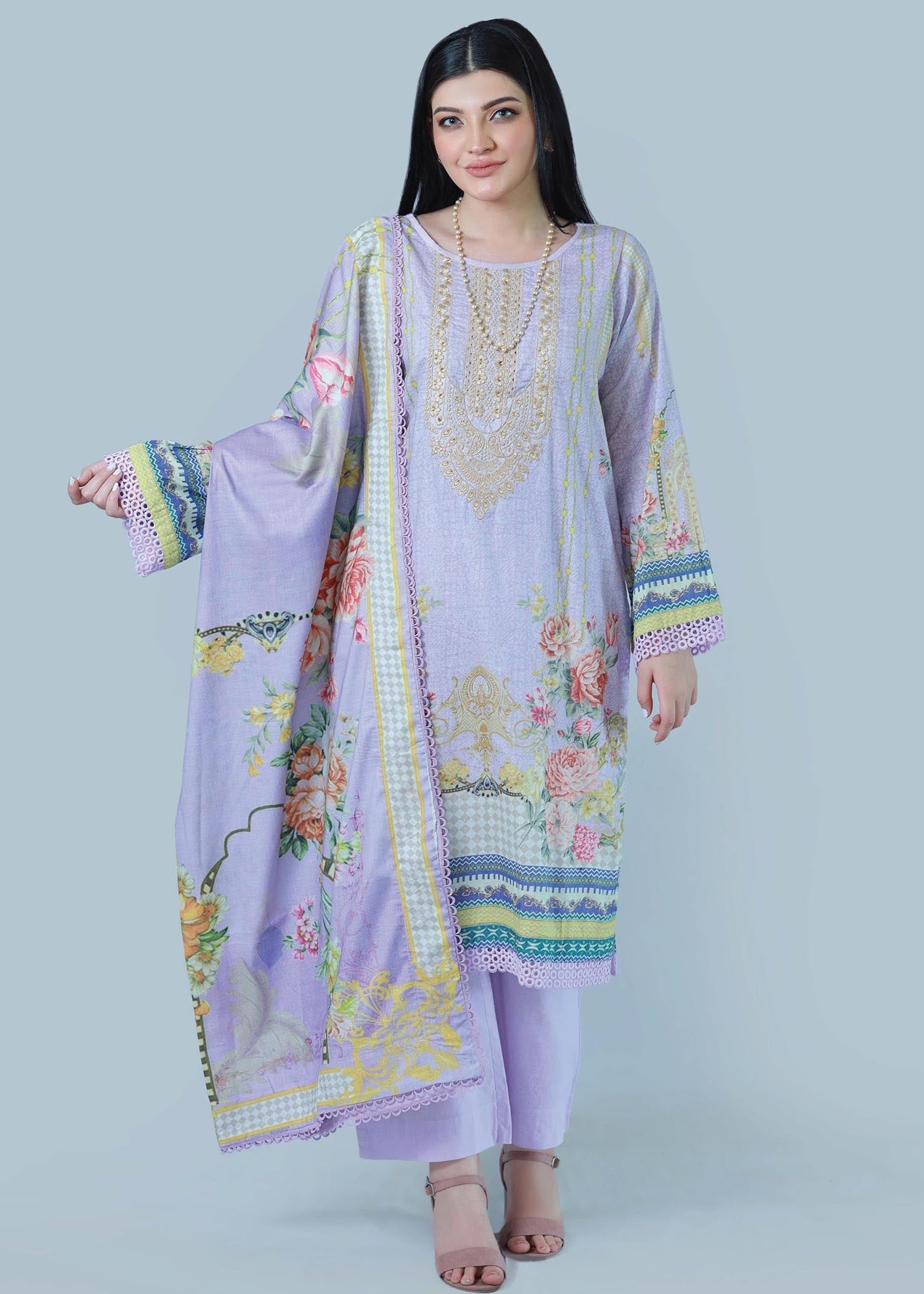 Bareeq Outfits Celestial Jewel Stitched Suit Women 3pcs