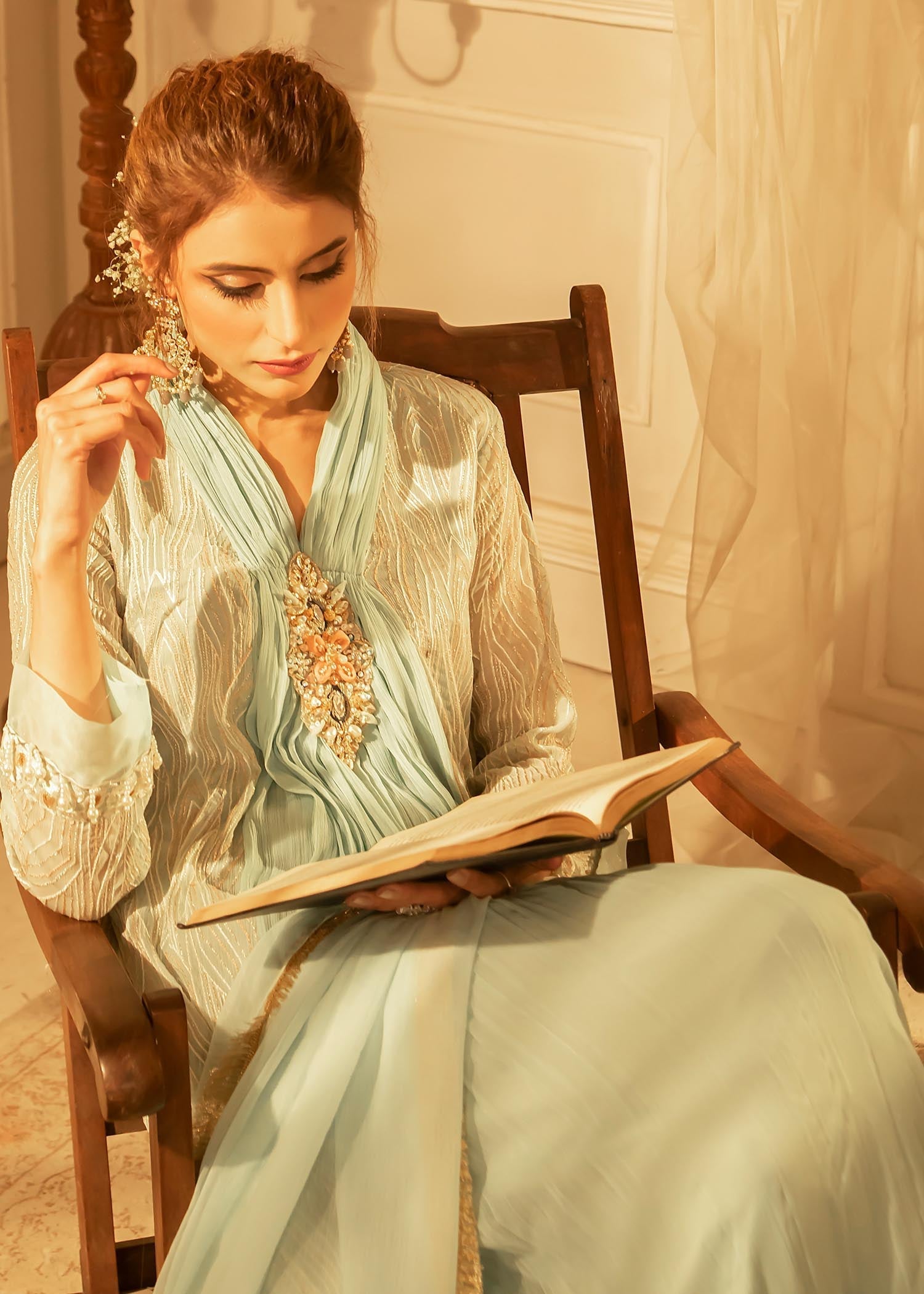 Manahils MAXI 109 DREAMY BLOOM MINT GREEN Women 3pcs