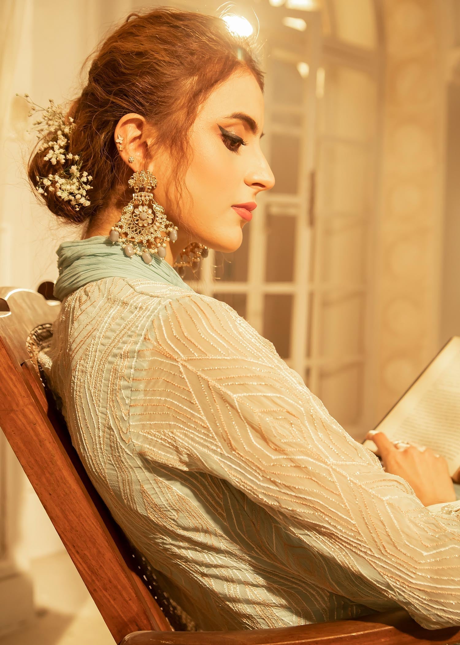 Manahils MAXI 109 DREAMY BLOOM MINT GREEN Women 3pcs