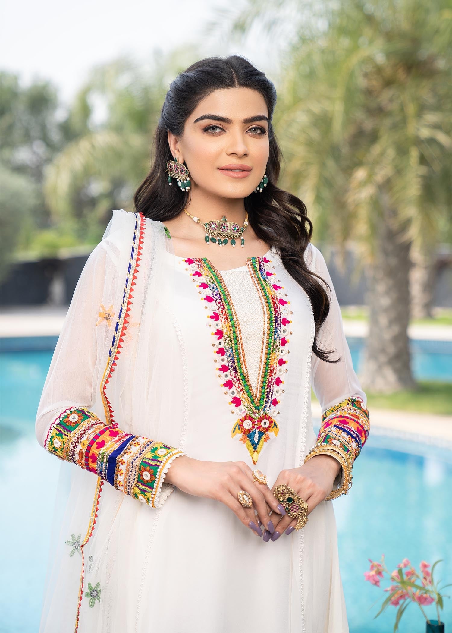Khuda Baksh Creations Khuda Baksh Z 245 White Women 4pcs