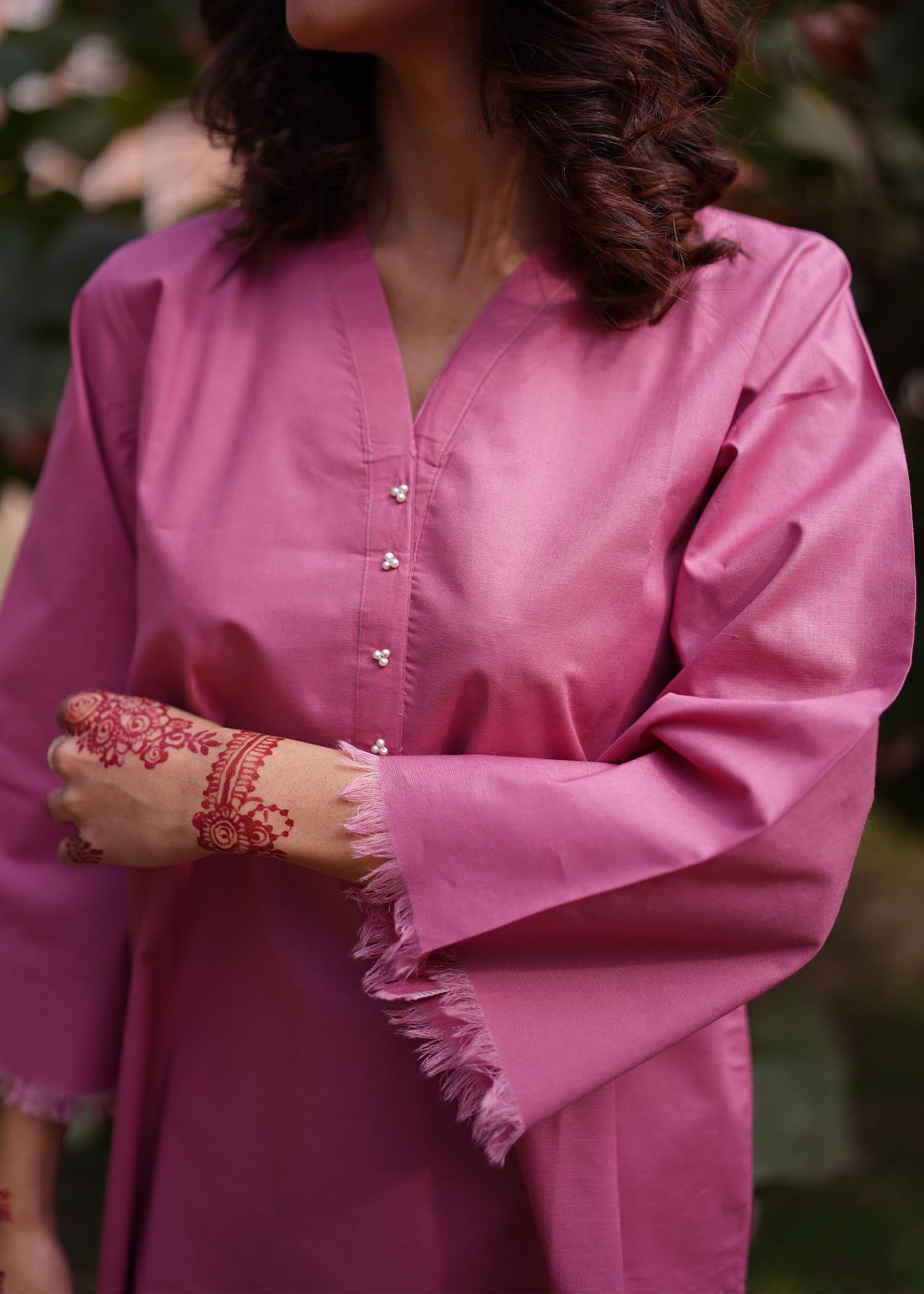 Aghaaz Casual Pret FRESH PINK Women 2pcs