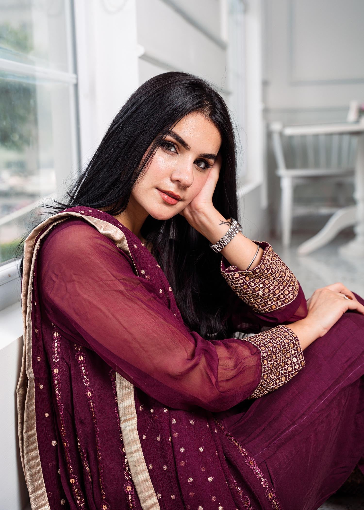 Rang-e-Haya Anchal / Plum Women 4pcs