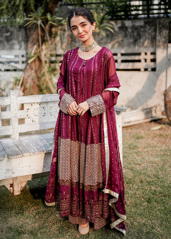 Rang-e-Haya Anchal / Plum Women 4pcs