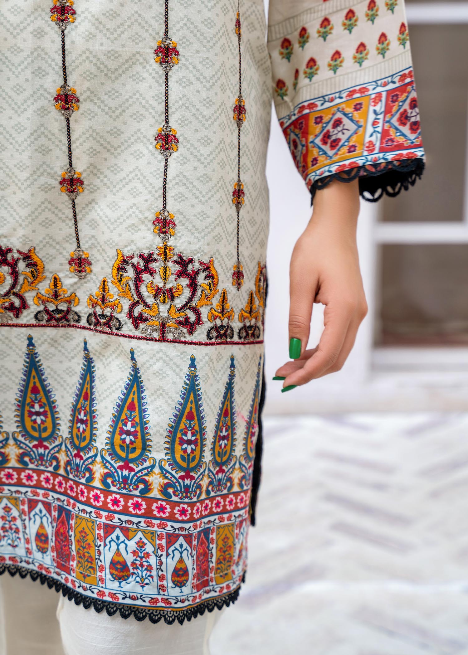 Rang Riwaj Stitched Jacquard Cotton 14 Women 2pcs