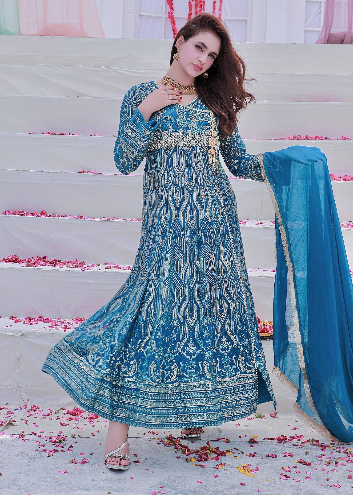 Manahils K 105 AQUAMARINE ZINC BLUE Women 3pcs