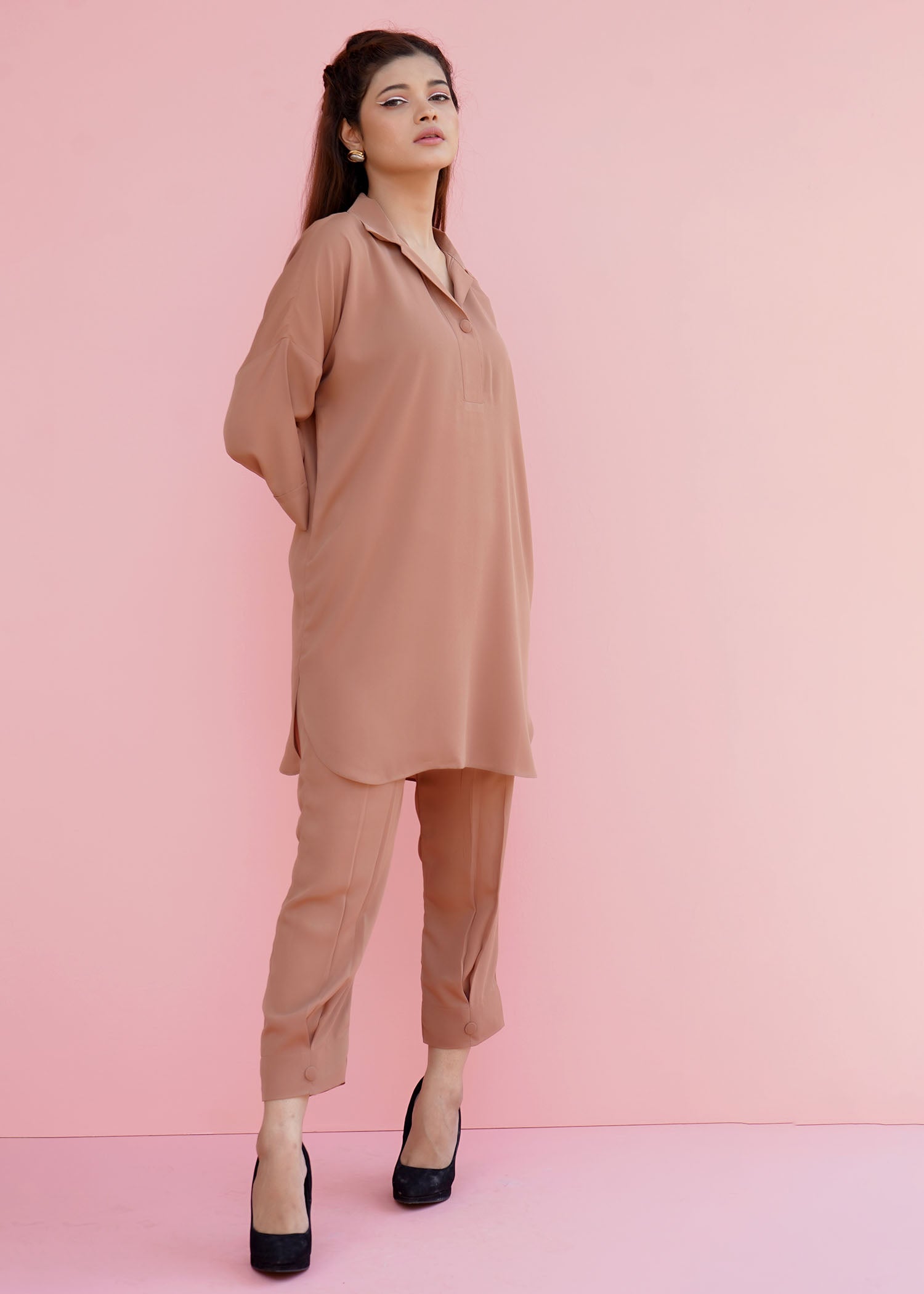 Ayesha Sameer Marrom Women 2pcs