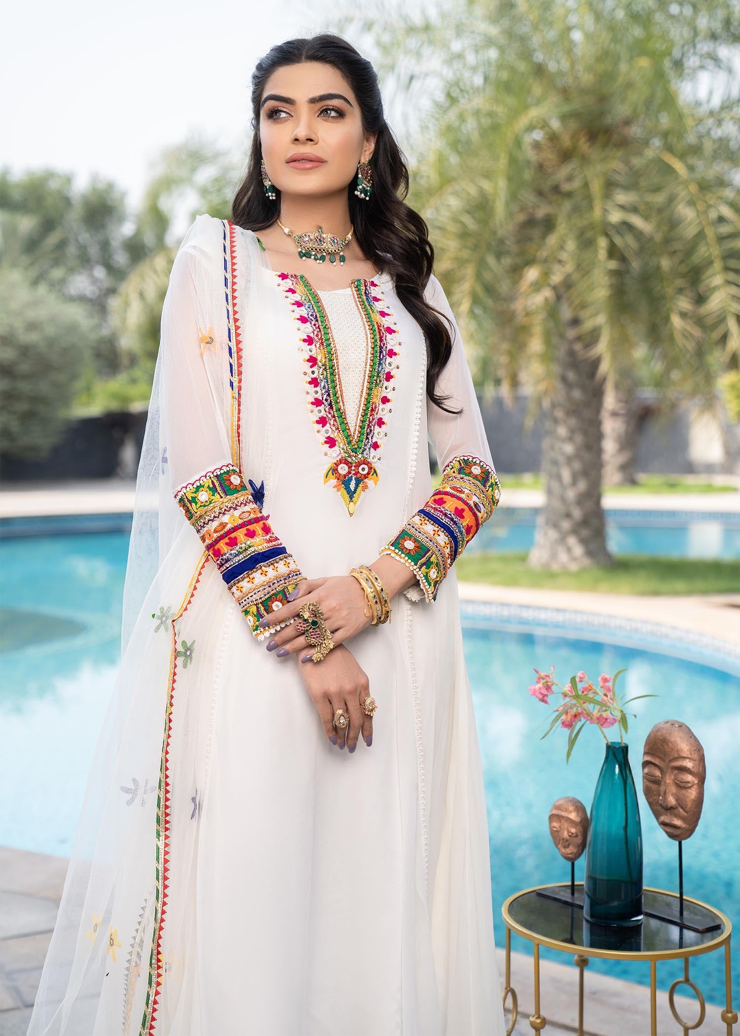 Khuda Baksh Creations Khuda Baksh Z 245 White Women 4pcs