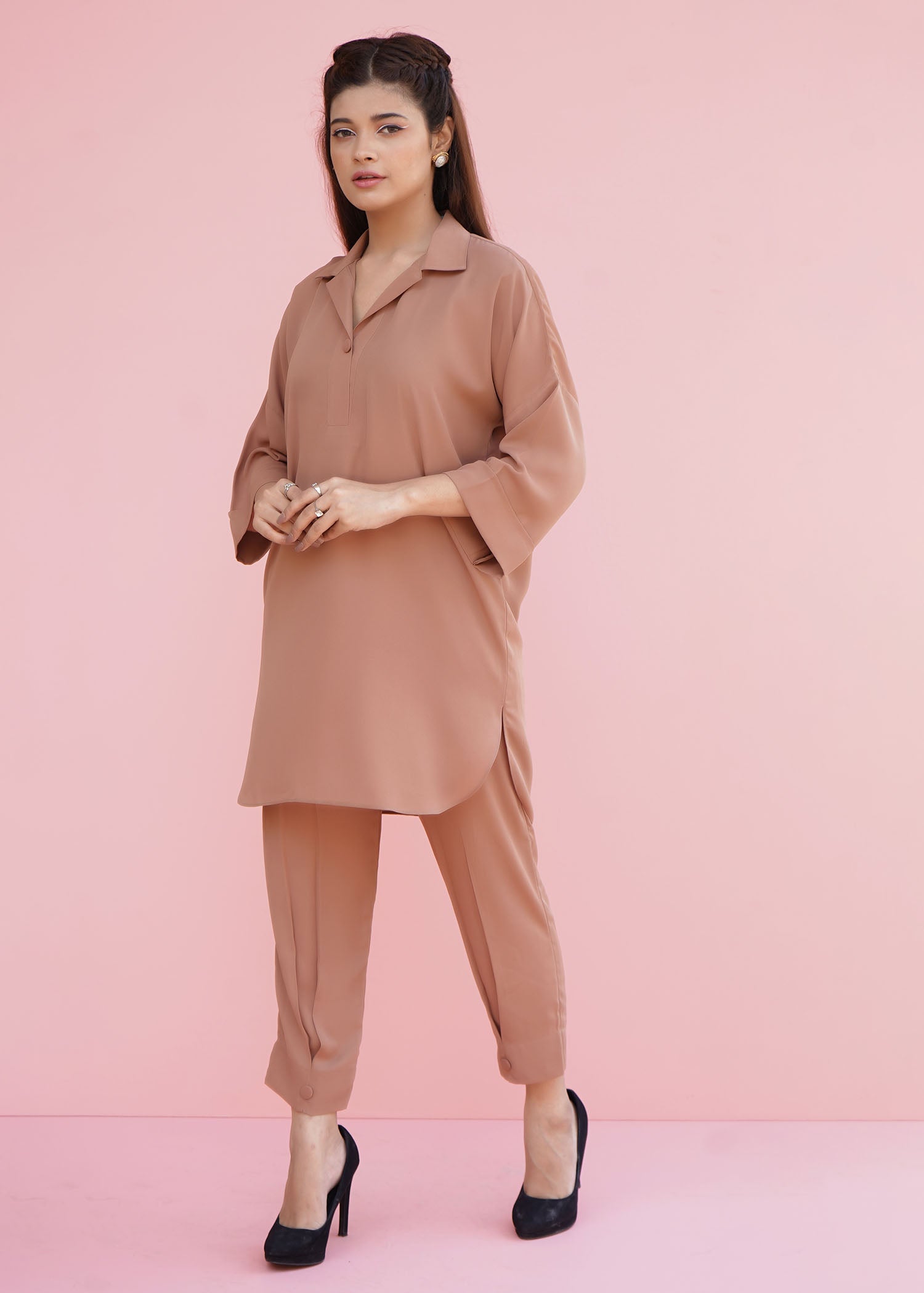 Ayesha Sameer Marrom Women 2pcs