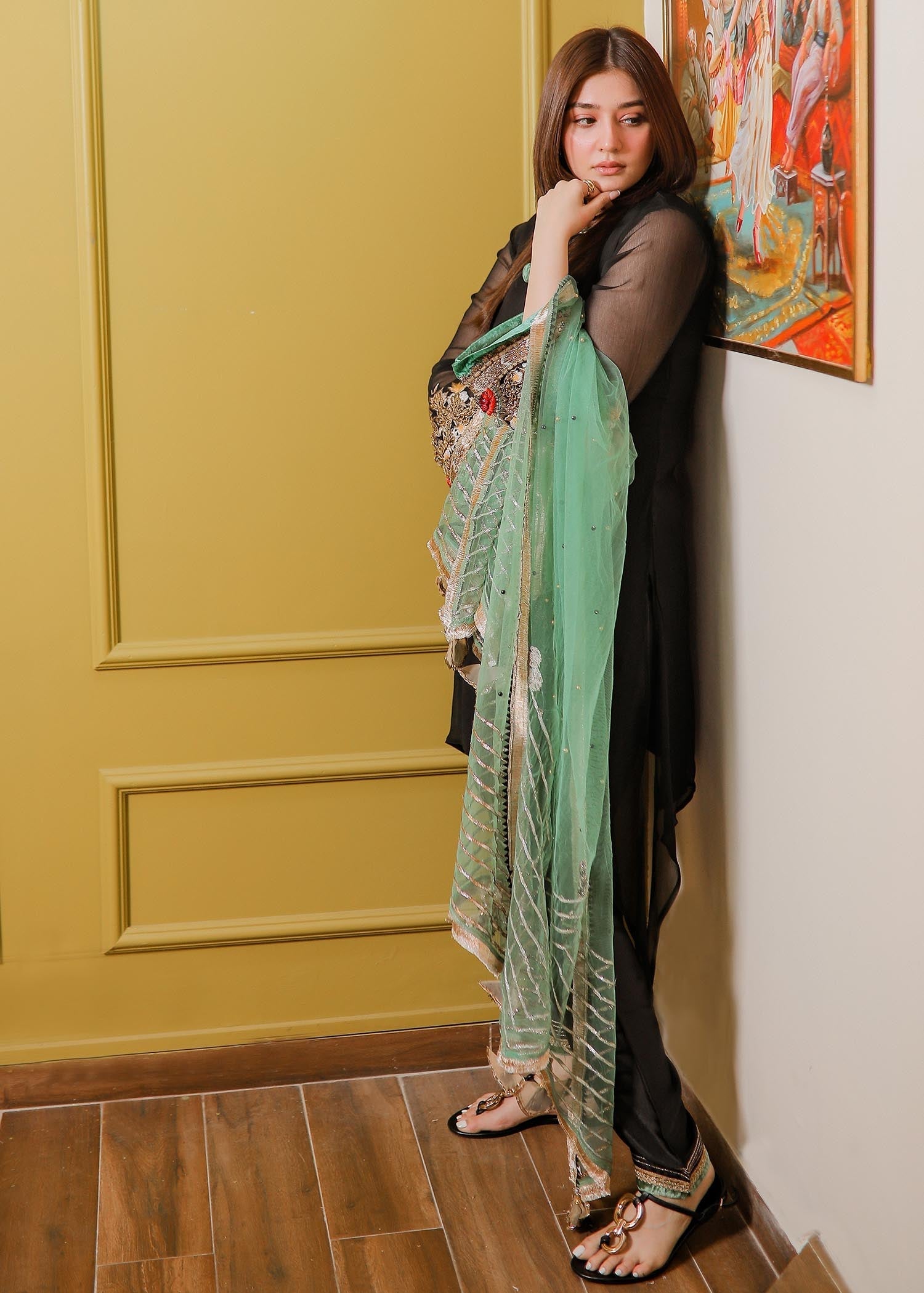 Khuda Baksh Creations Khuda Baksh M 100 Black Women 3pcs