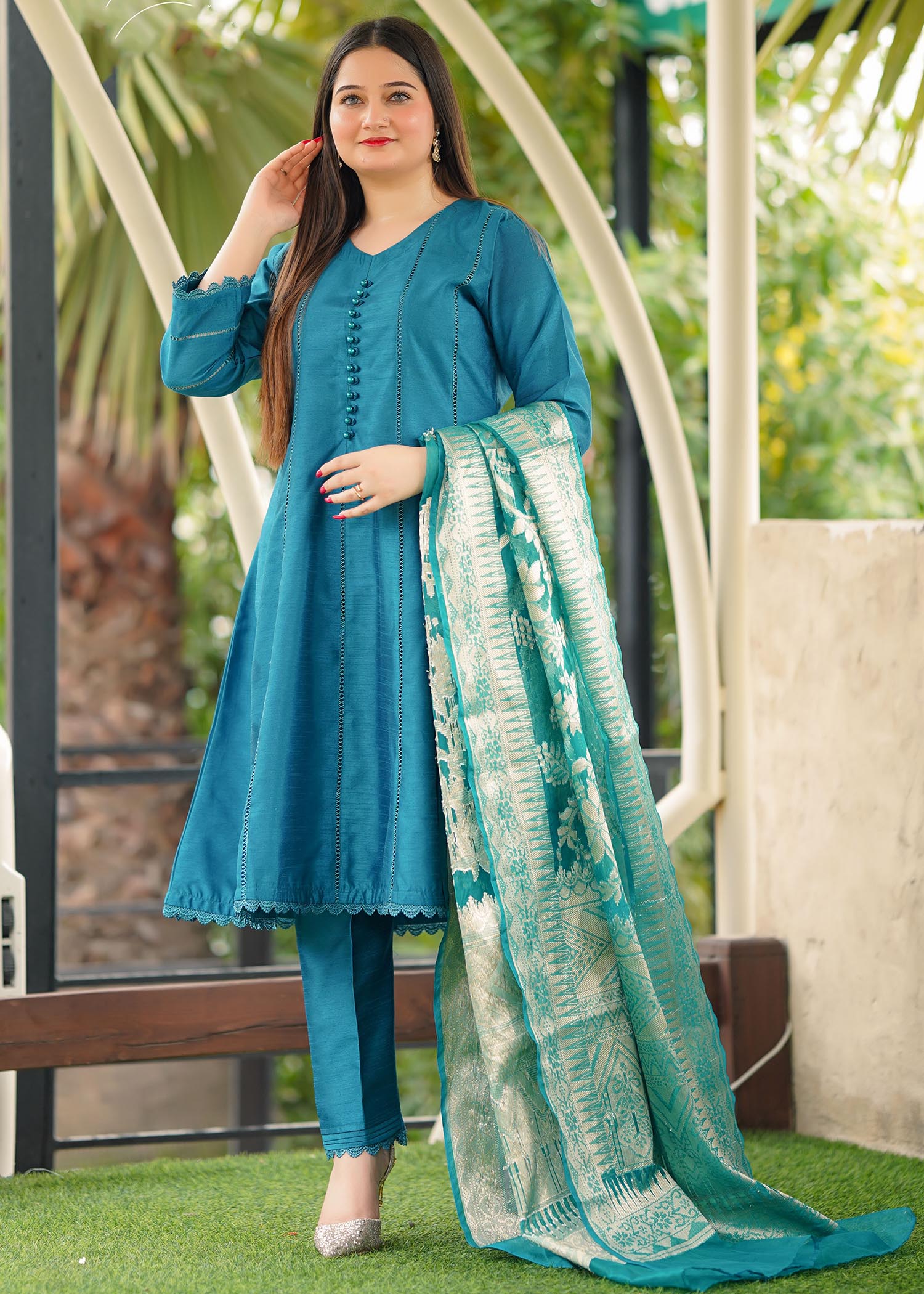 Four Season Boutique Kaseesh Zinc Blue Women 3pcs