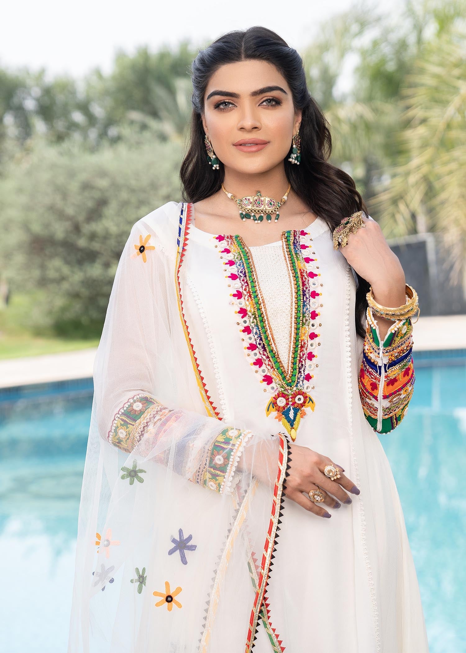 Khuda Baksh Creations Khuda Baksh Z 245 White Women 4pcs
