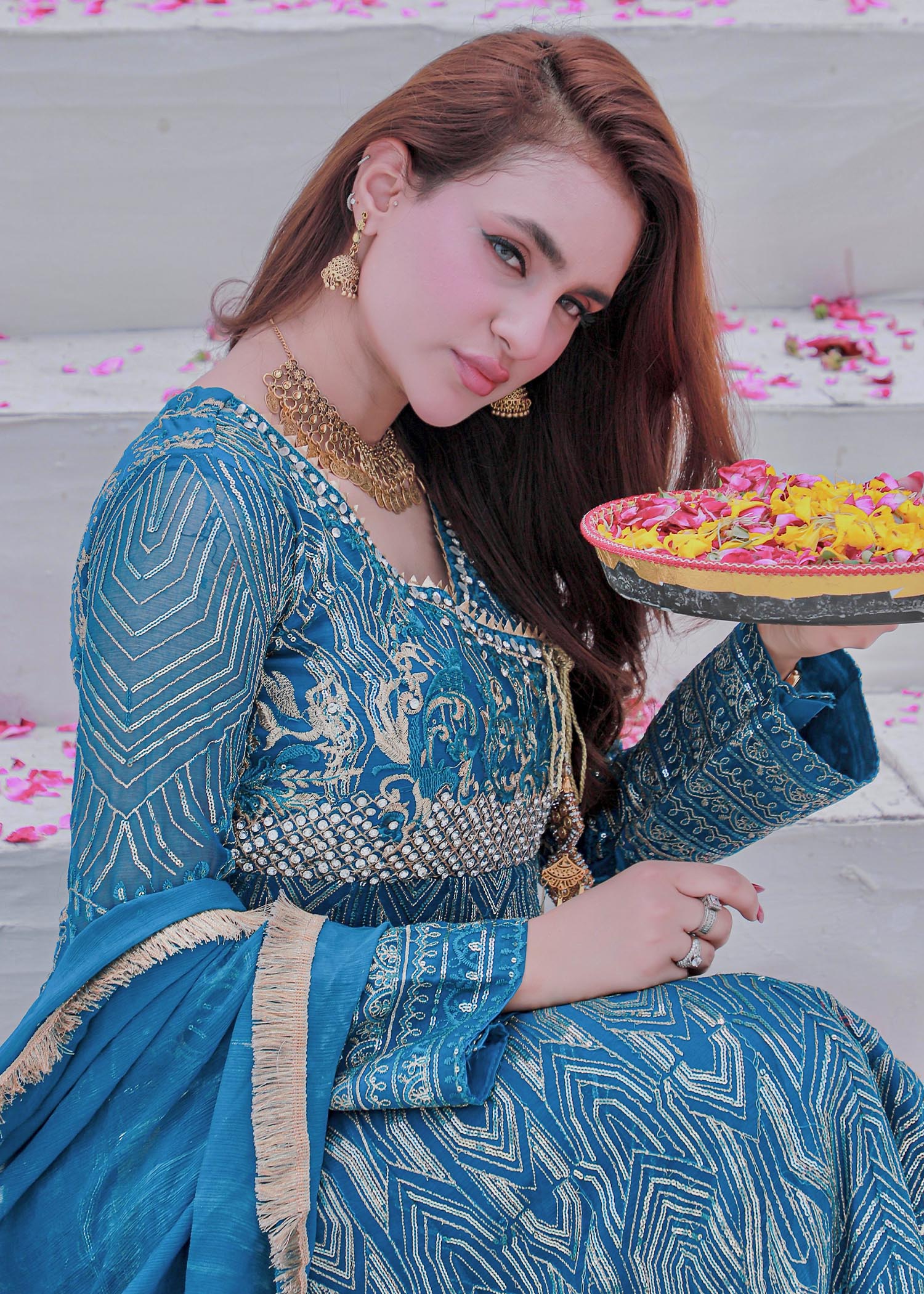 Manahils K 105 AQUAMARINE ZINC BLUE Women 3pcs