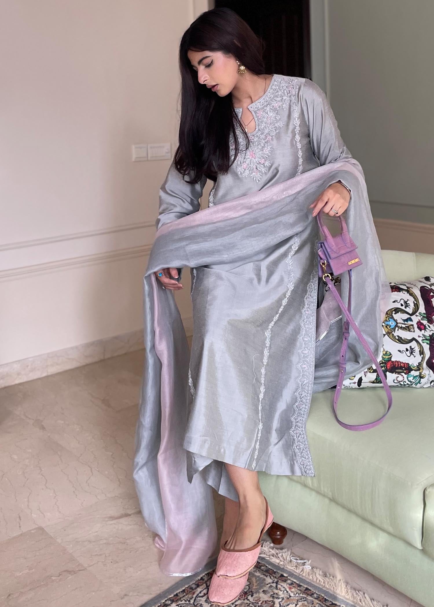 Maroon By Iqra Chaudhry Celeste Grey Women 3pcs