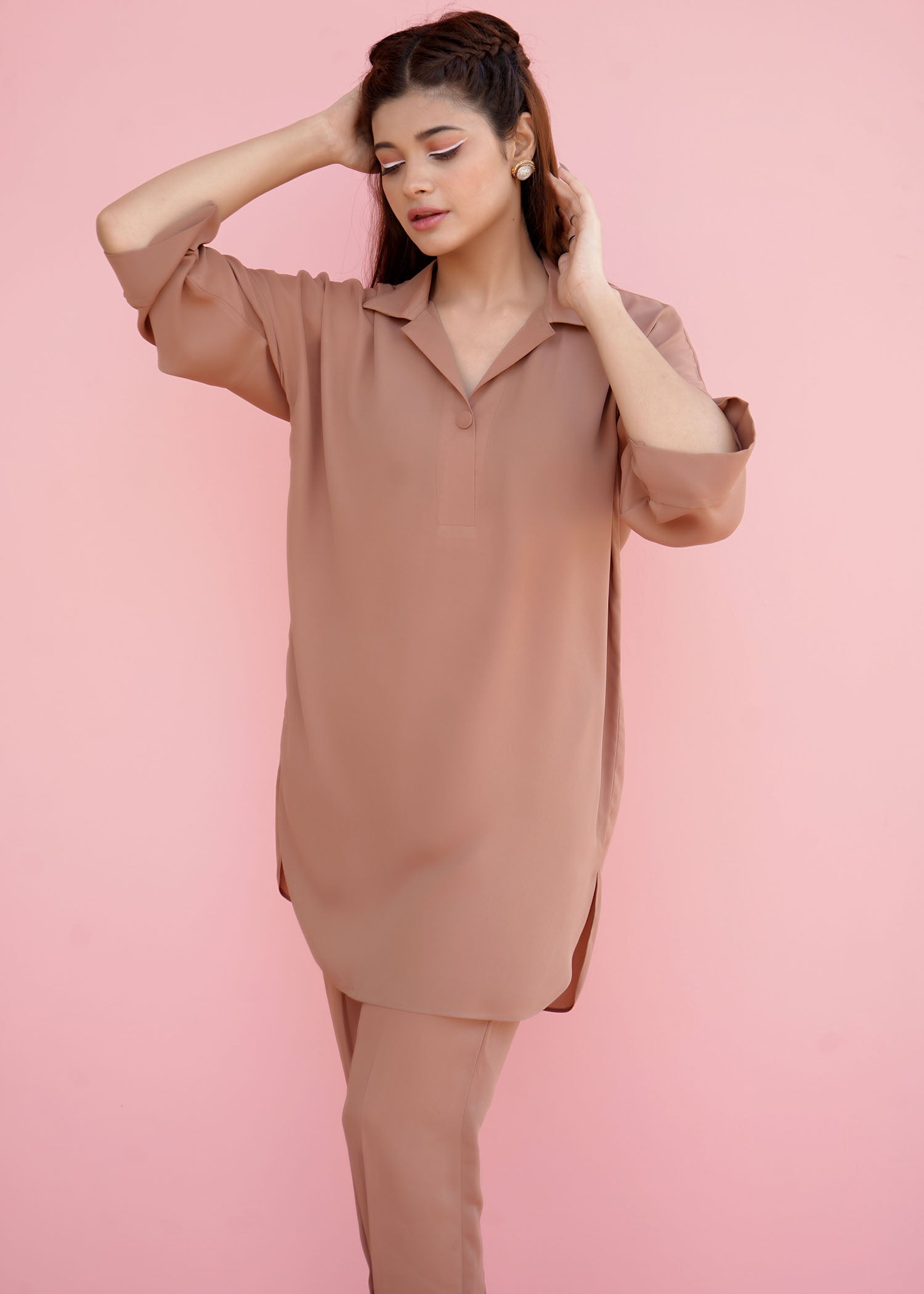 Ayesha Sameer Marrom Women 2pcs