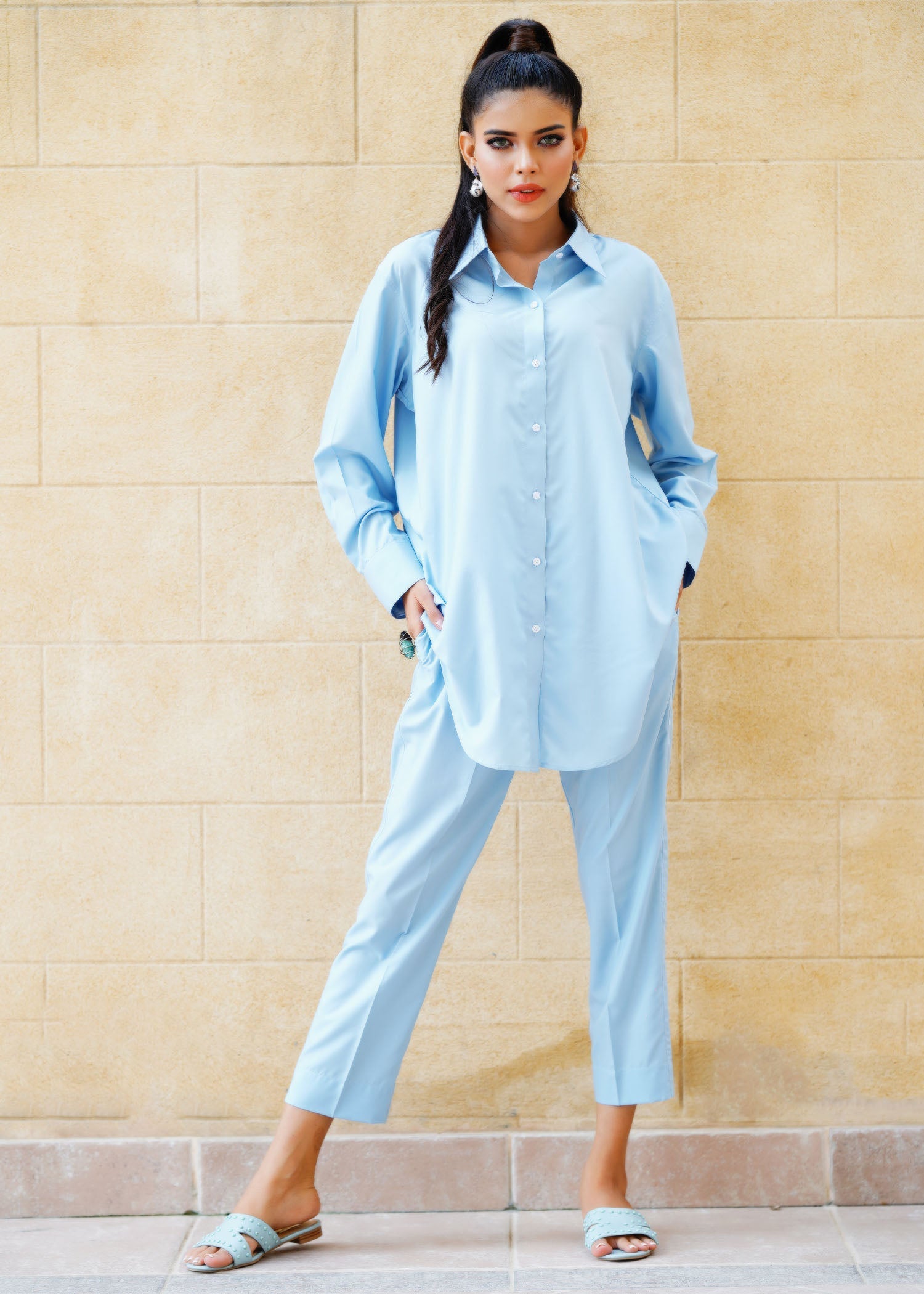 Ayesha Sameer Sky Blue Women 2pcs