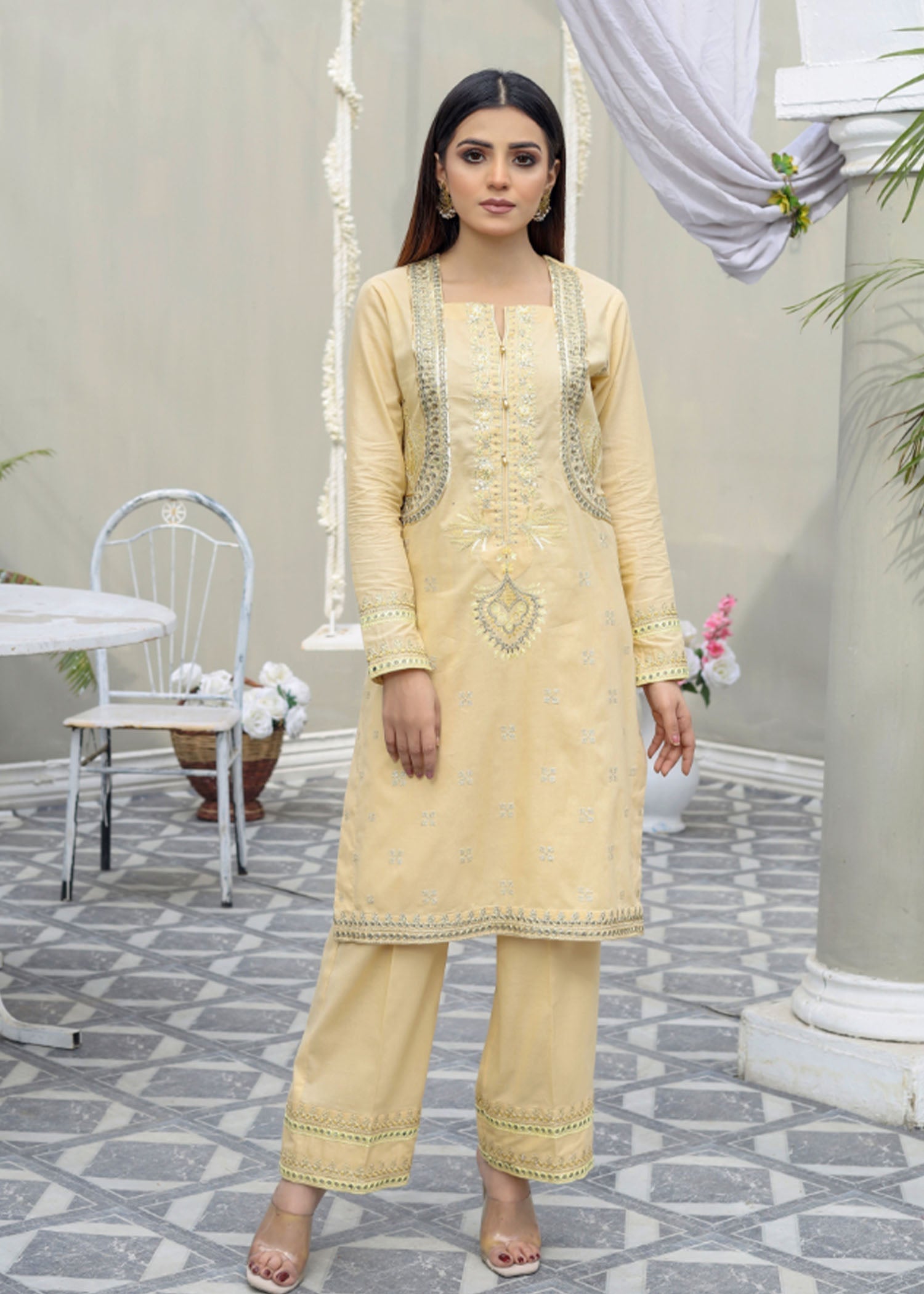 Atrangi GOLDEN SEQUENCE EMBROIDERED DRESS (CC 611) Women 2pcs