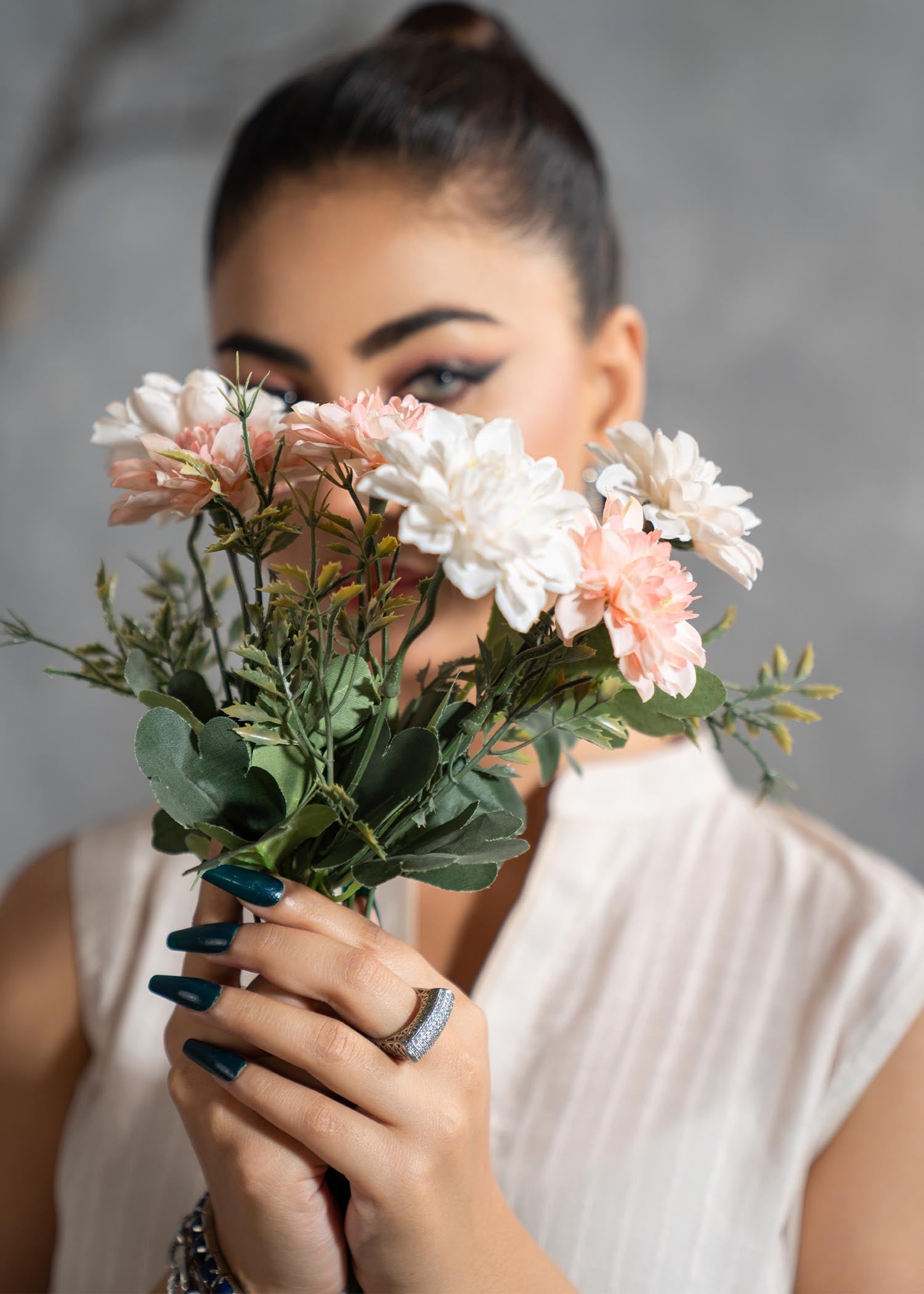 Hemstitch Basic Beige Women 2pcs