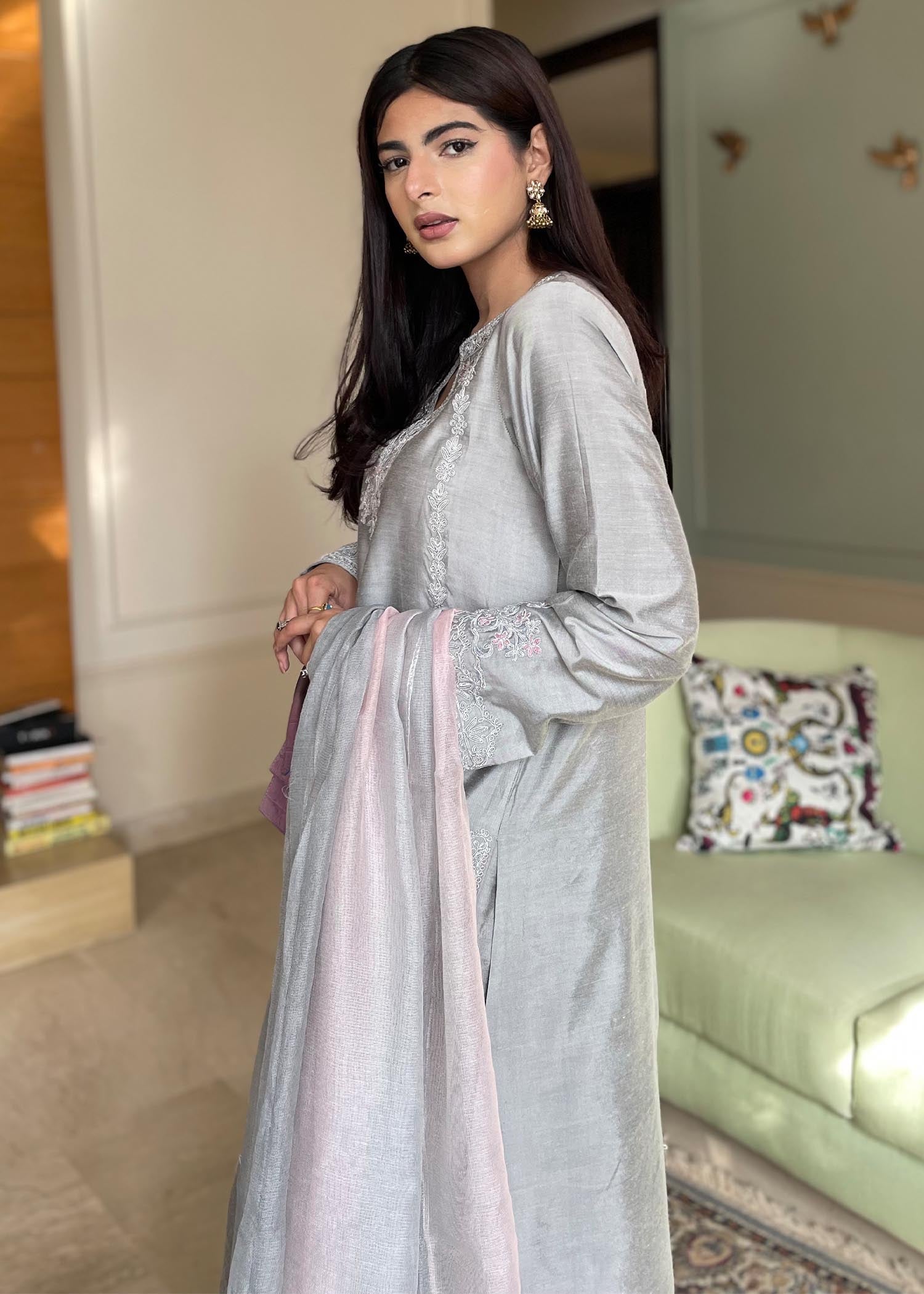 Maroon By Iqra Chaudhry Celeste Grey Women 3pcs