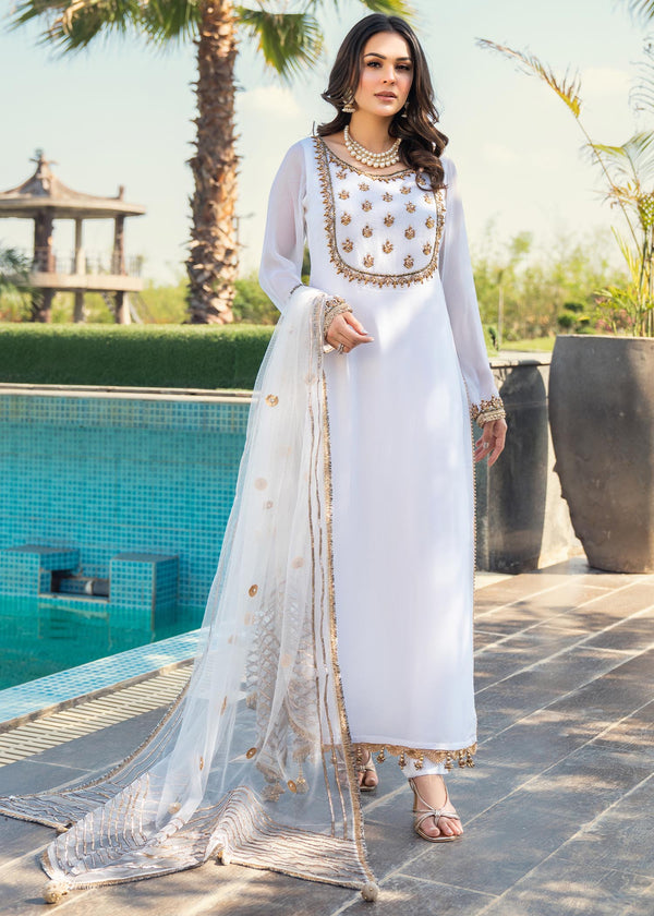 Khuda Baksh Creations Z 278 White Women 4pcs