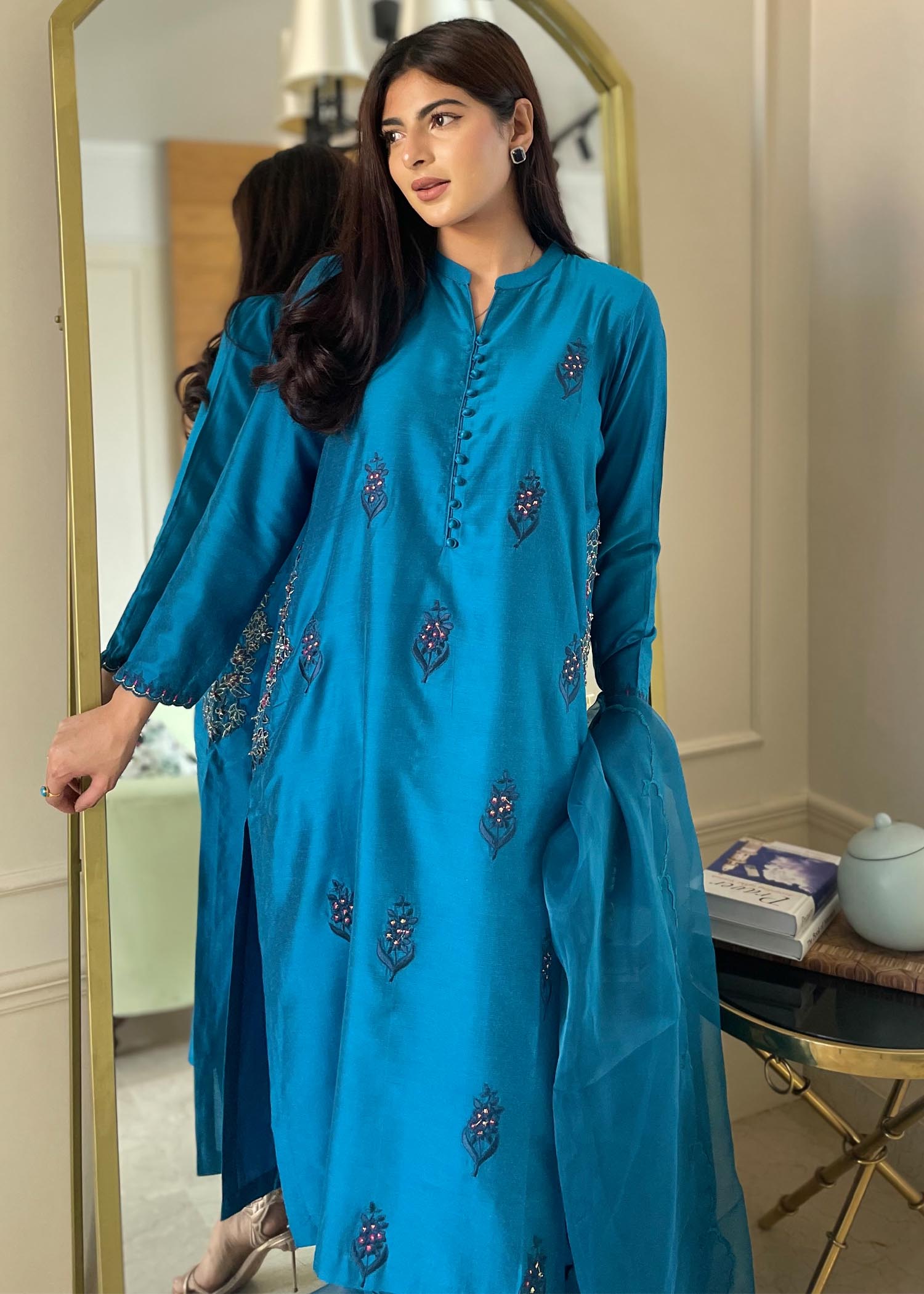 Maroon By Iqra Chaudhry Blue Noir