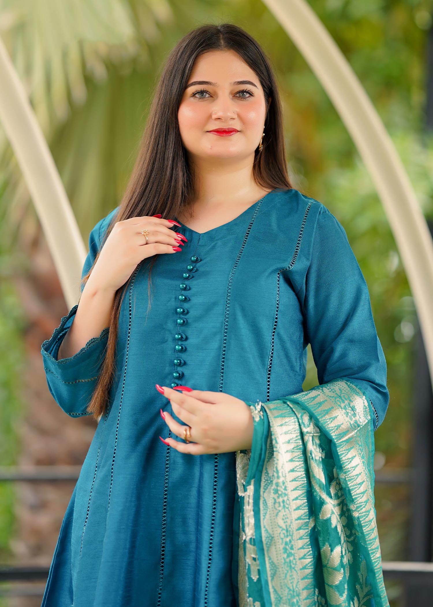 Four Season Boutique Kaseesh Zinc Blue Women 3pcs