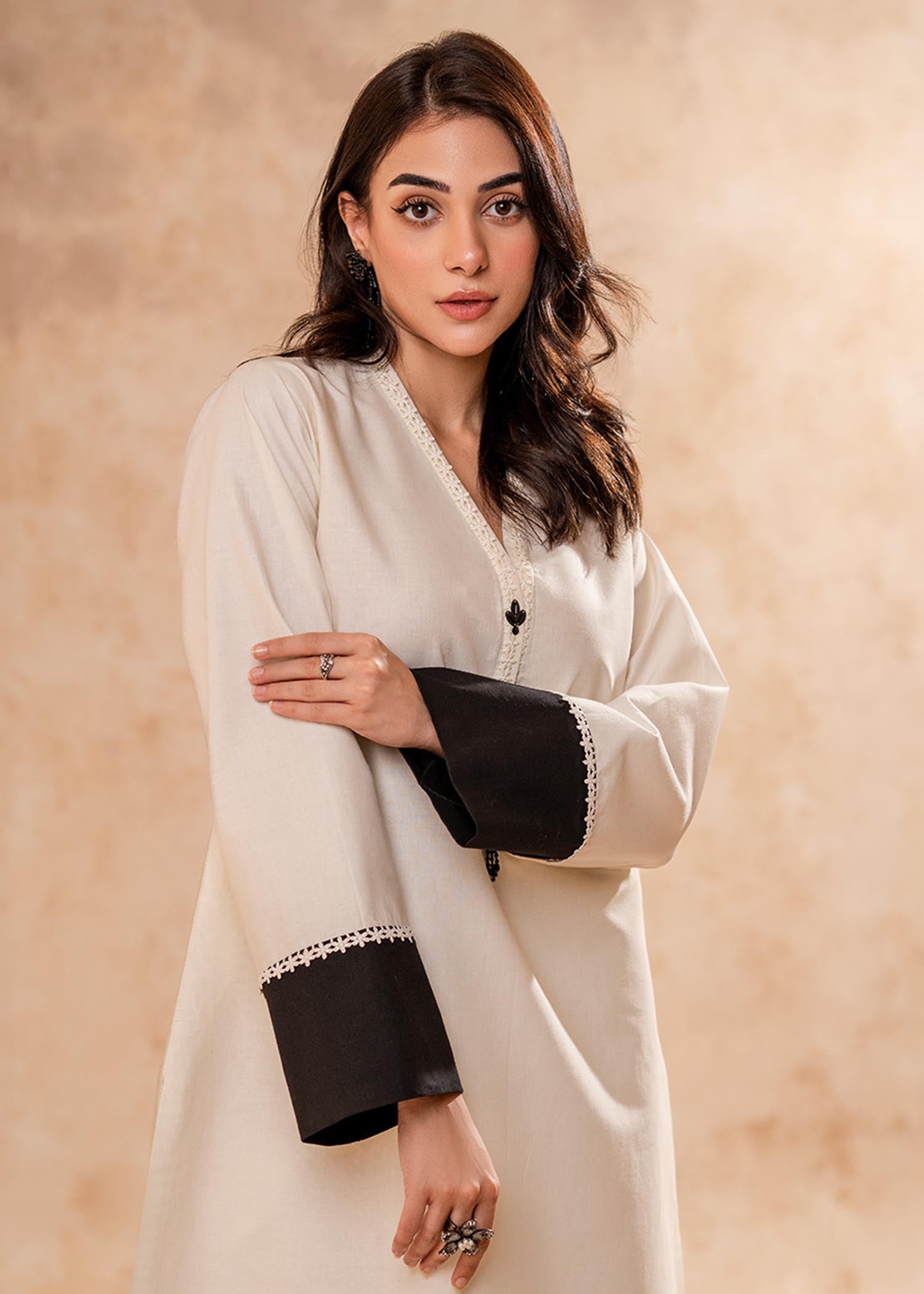 Fozia Khalid Monochrome Tunic set Women 2pcs