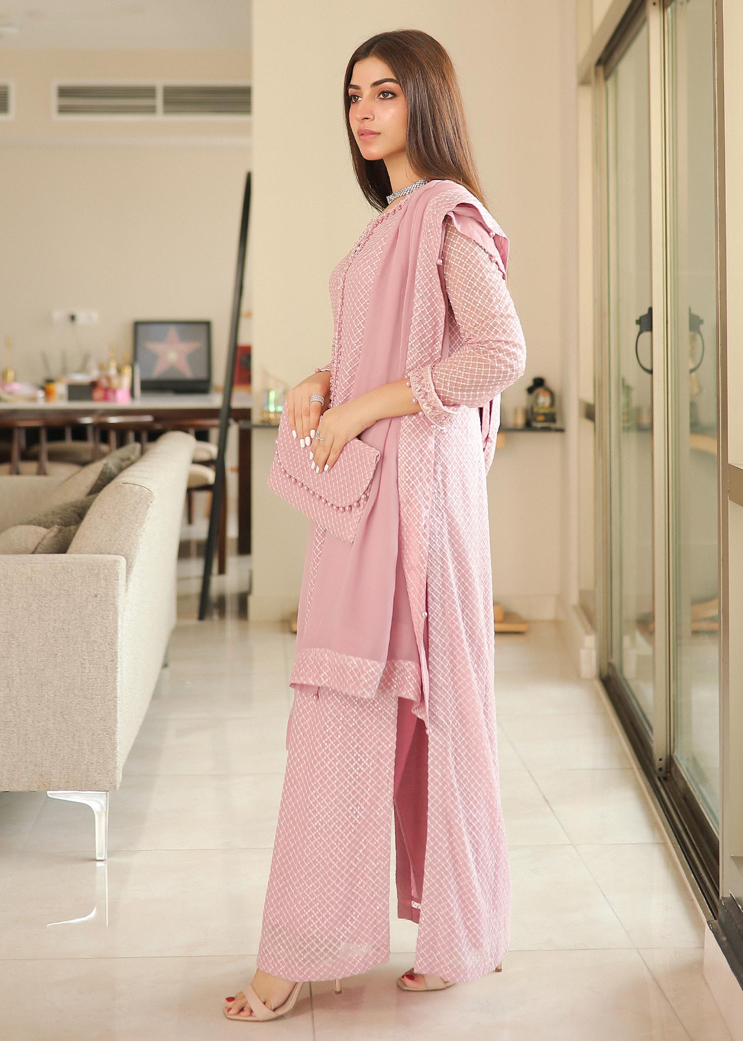 Rang-e-Haya Mehr (lylic pink) Women 4pcs