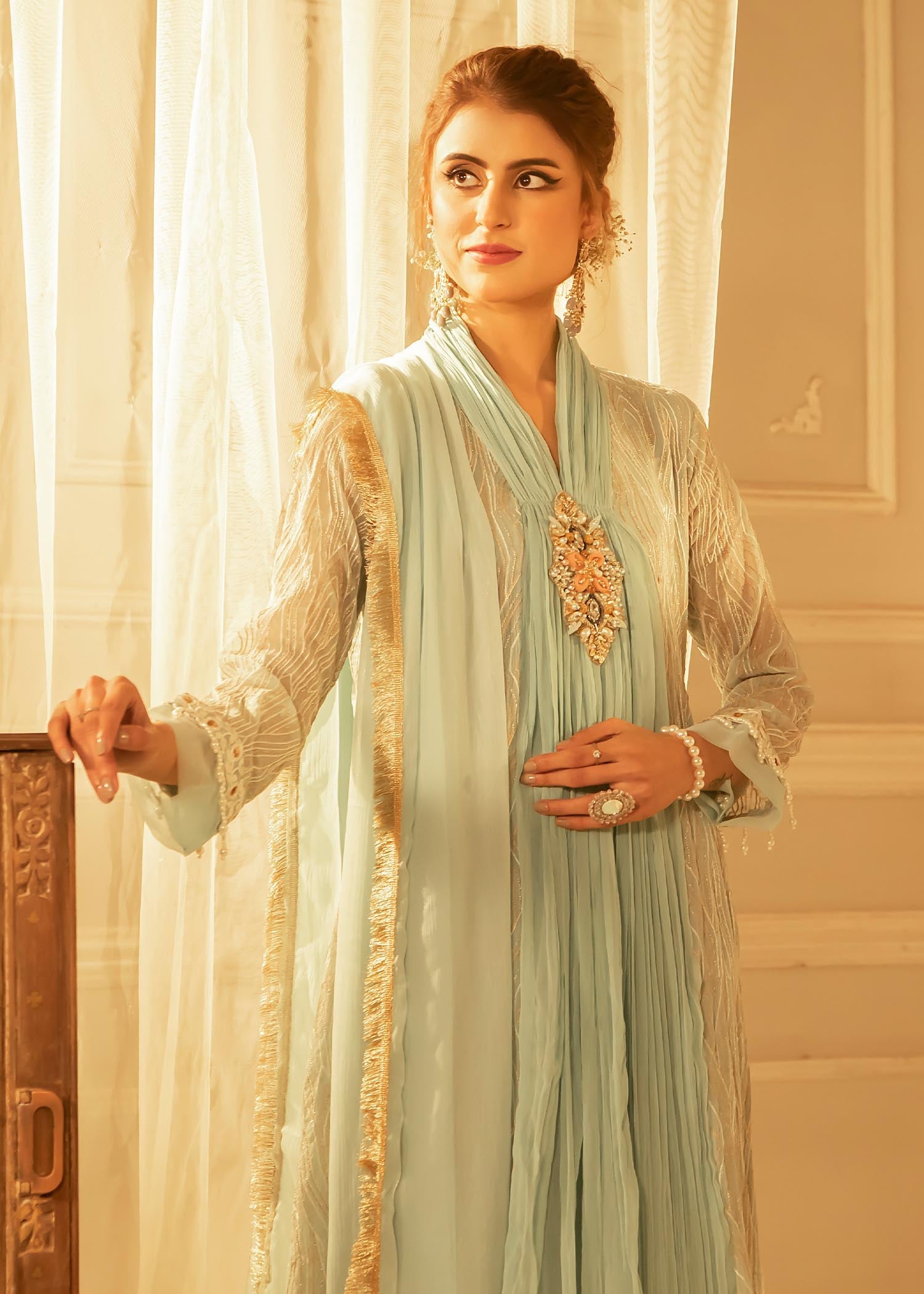 Manahils MAXI 109 DREAMY BLOOM MINT GREEN Women 3pcs