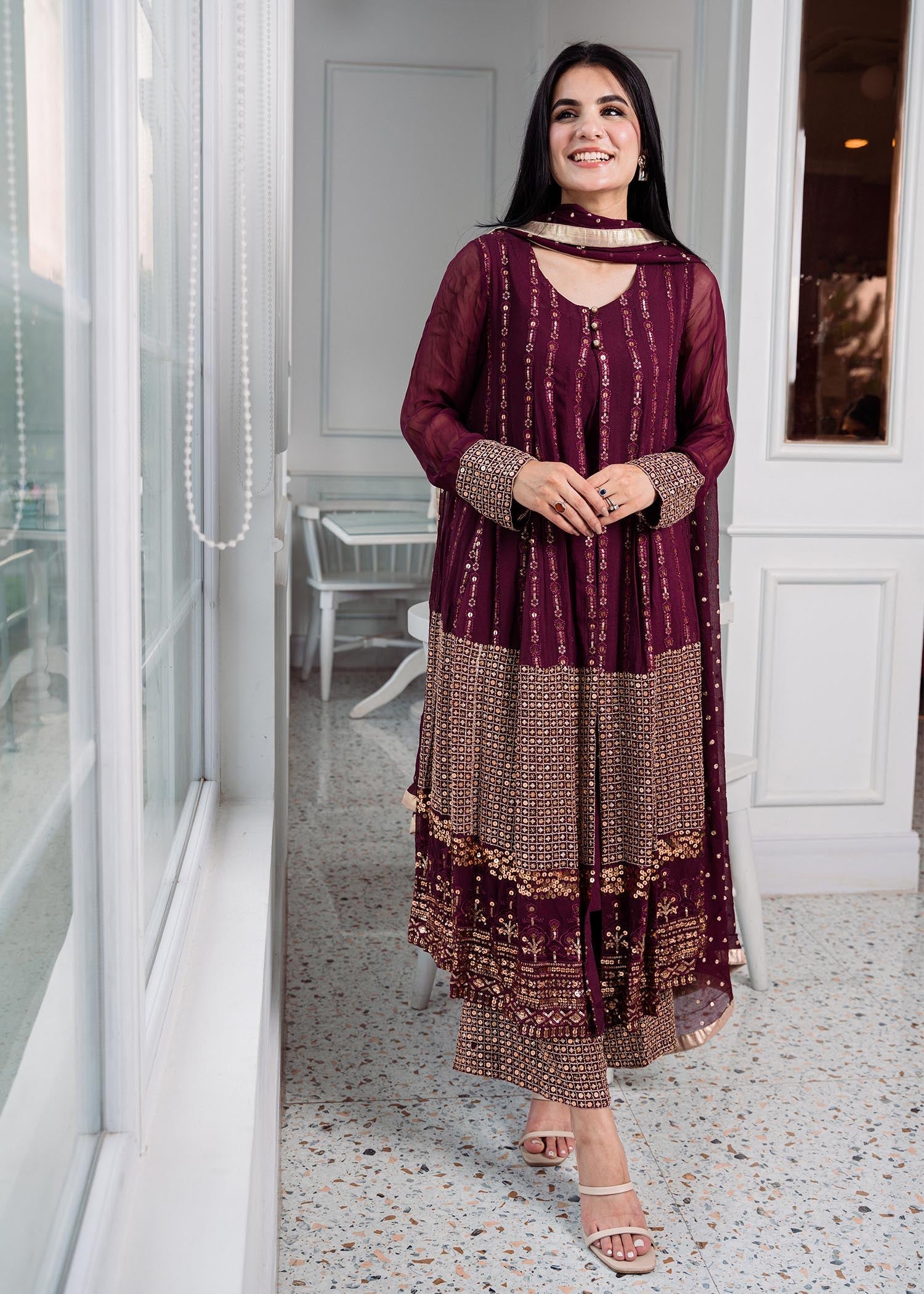 Rang-e-Haya Anchal / Plum Women 4pcs