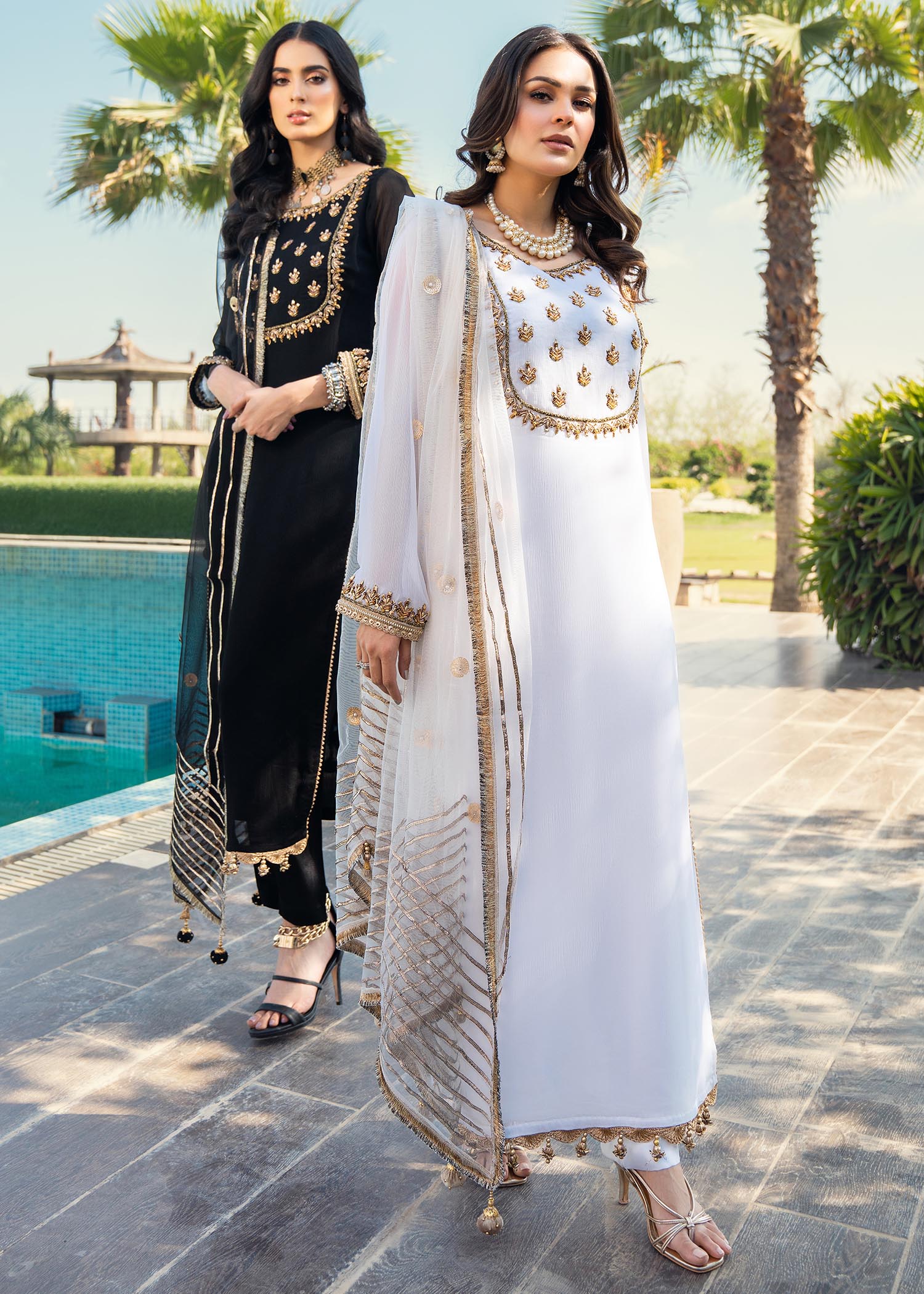 Khuda Baksh Creations Z 278 White Women 4pcs