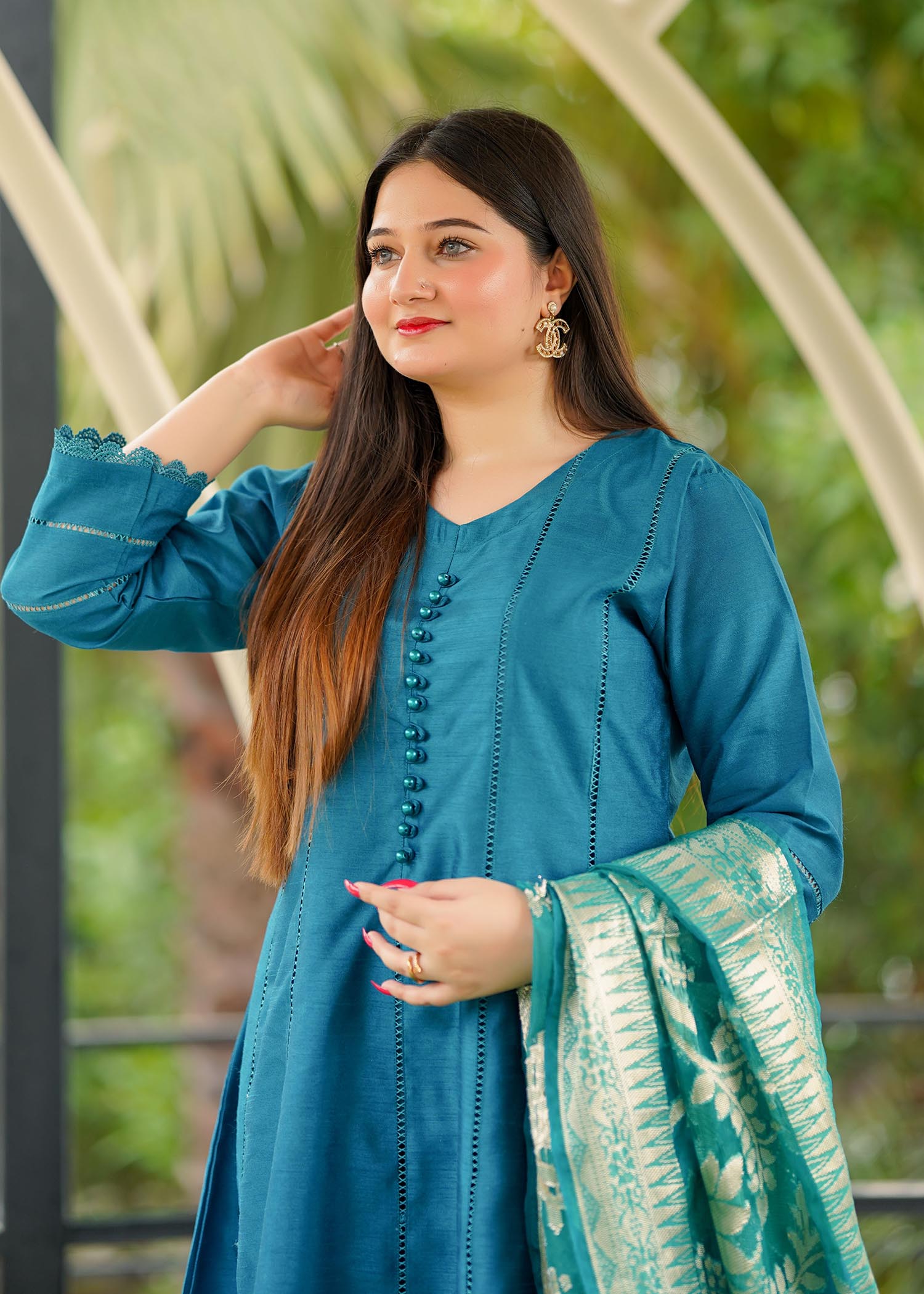 Four Season Boutique Kaseesh Zinc Blue Women 3pcs