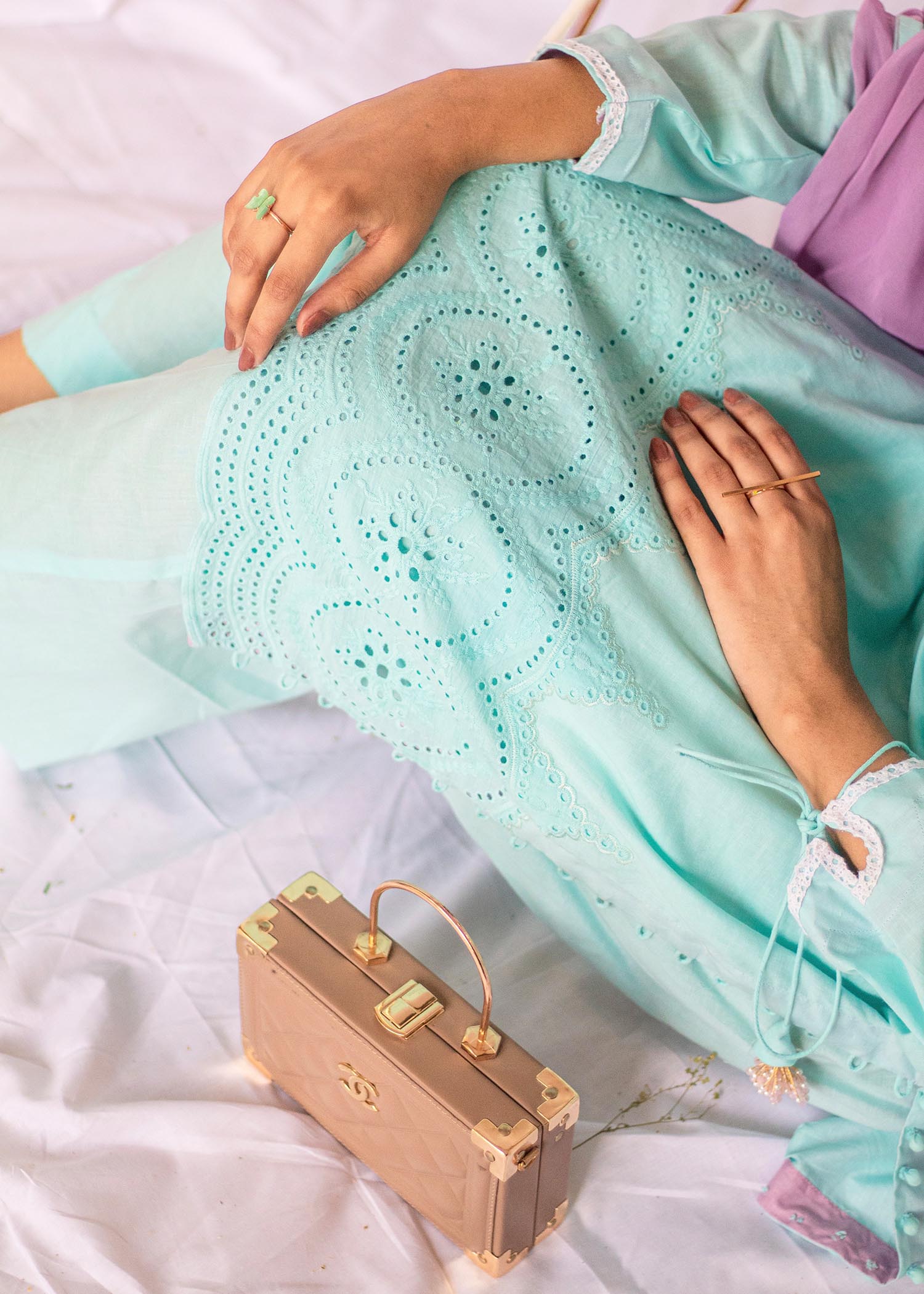 Closet By Fareeha Ijaz Paled Turquoise CBF 023 Women 3pcs