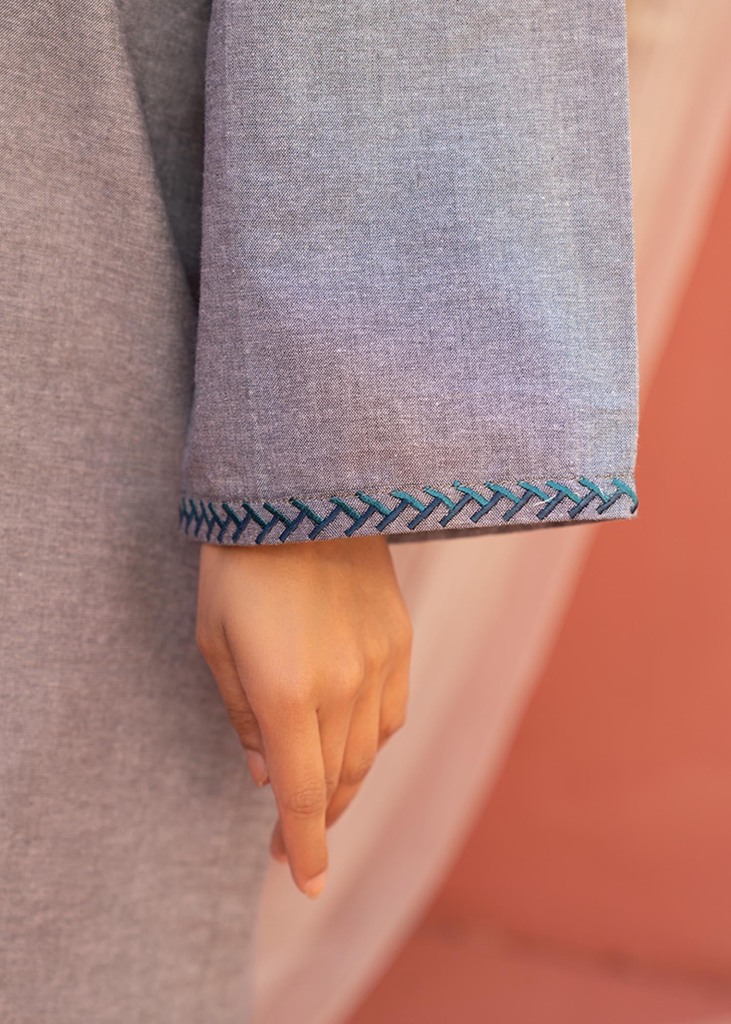 Aks-e-Jahan Blue Cactus Women 2pcs