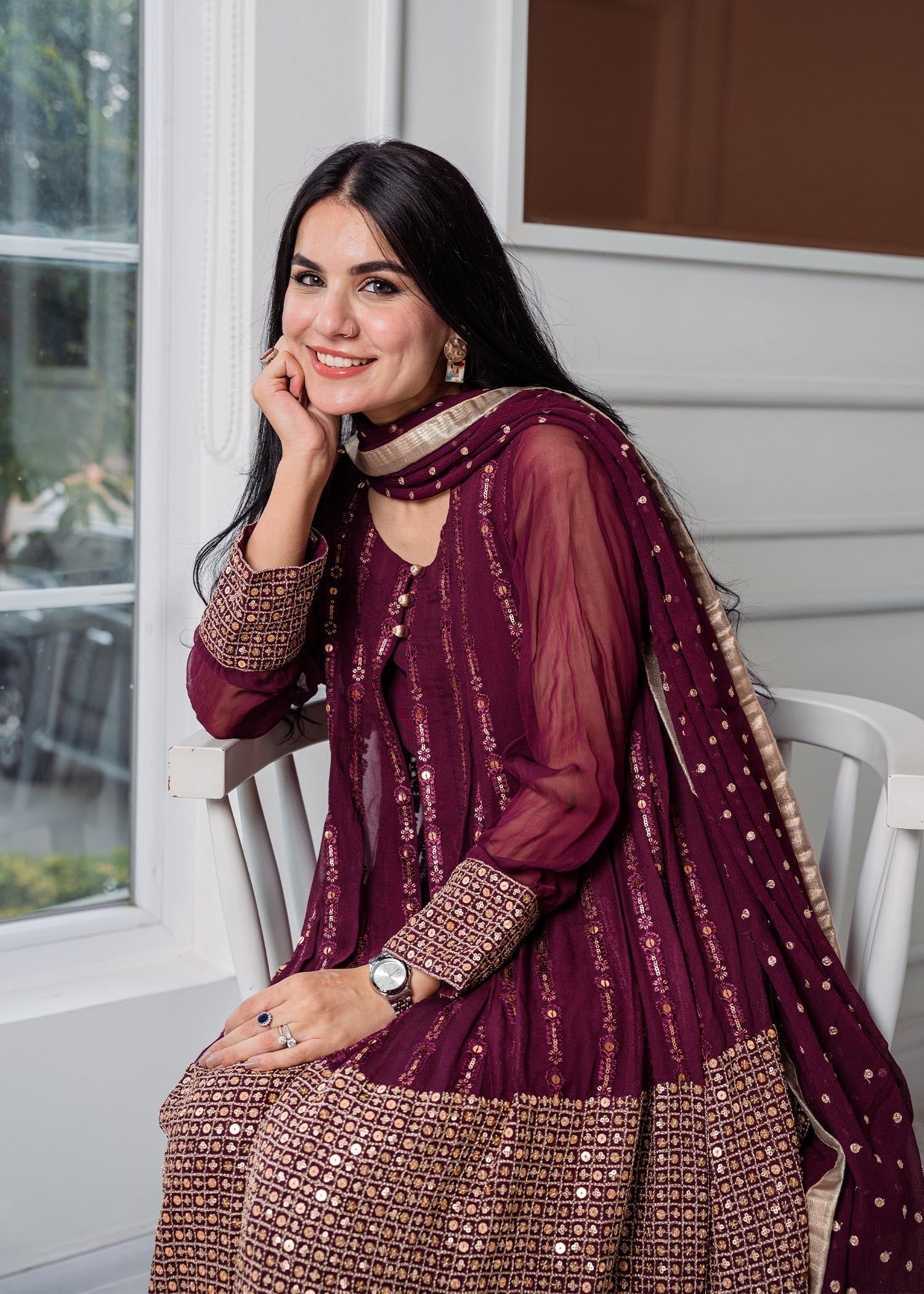 Rang-e-Haya Anchal / Plum Women 4pcs