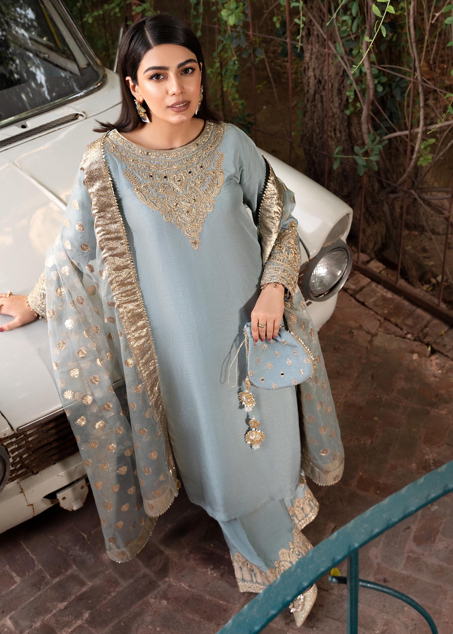 Rang-e-Haya Shireen Iceblue Women 3pcs