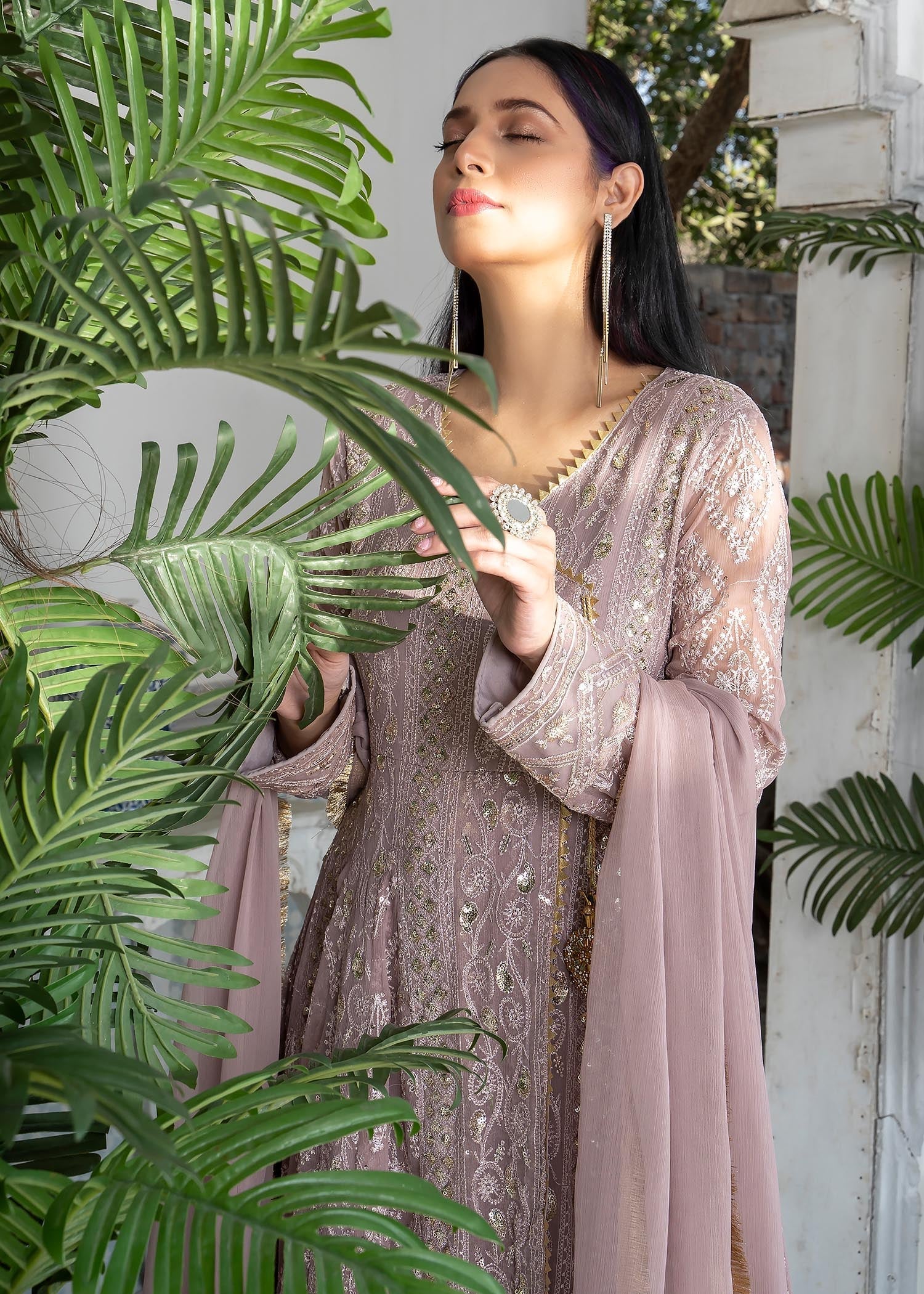 Manahils Angrakha 099 Purple Women 3pcs