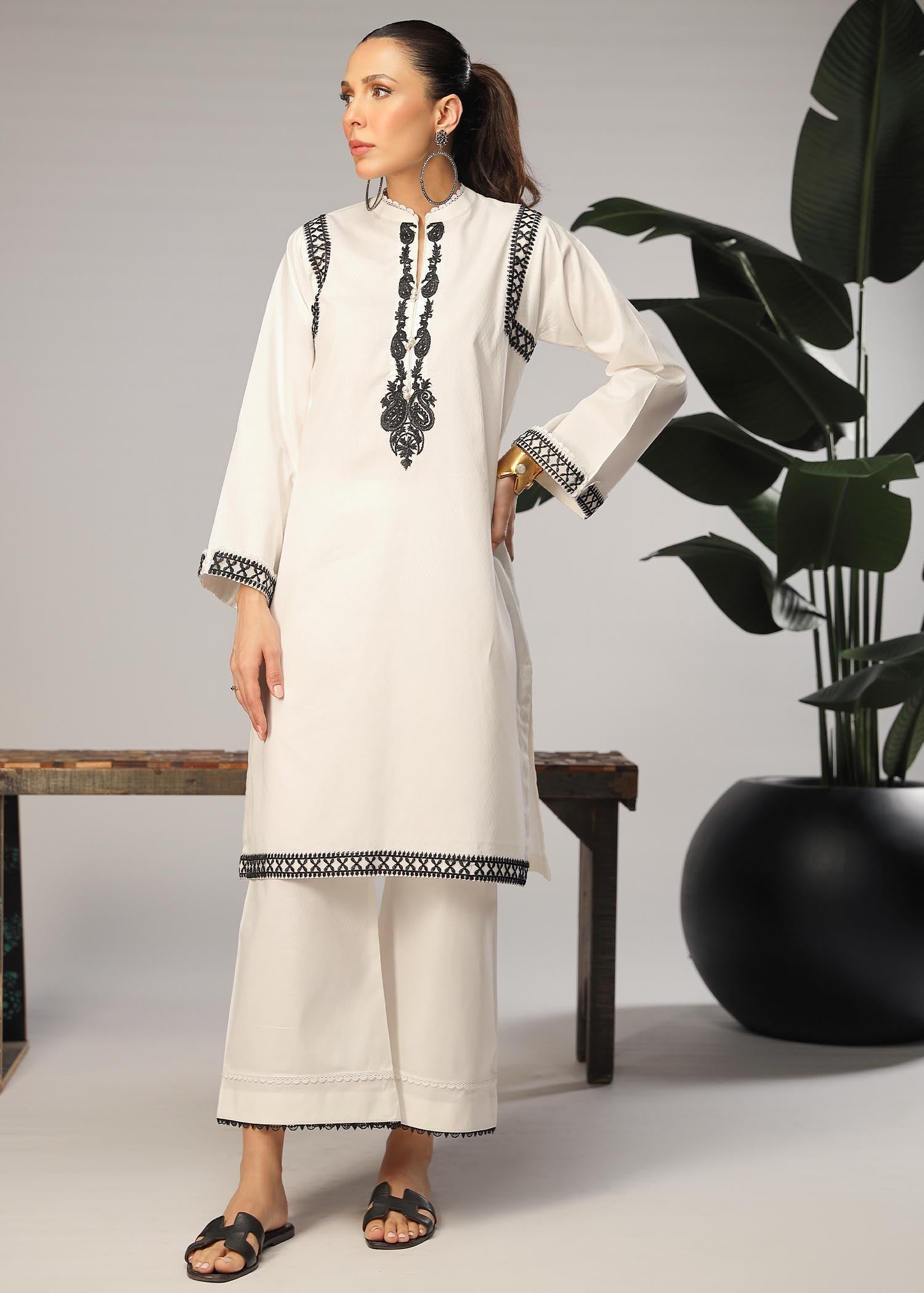 Merakish Artistic Jacquard Embroidered Stitched Women 2pcs