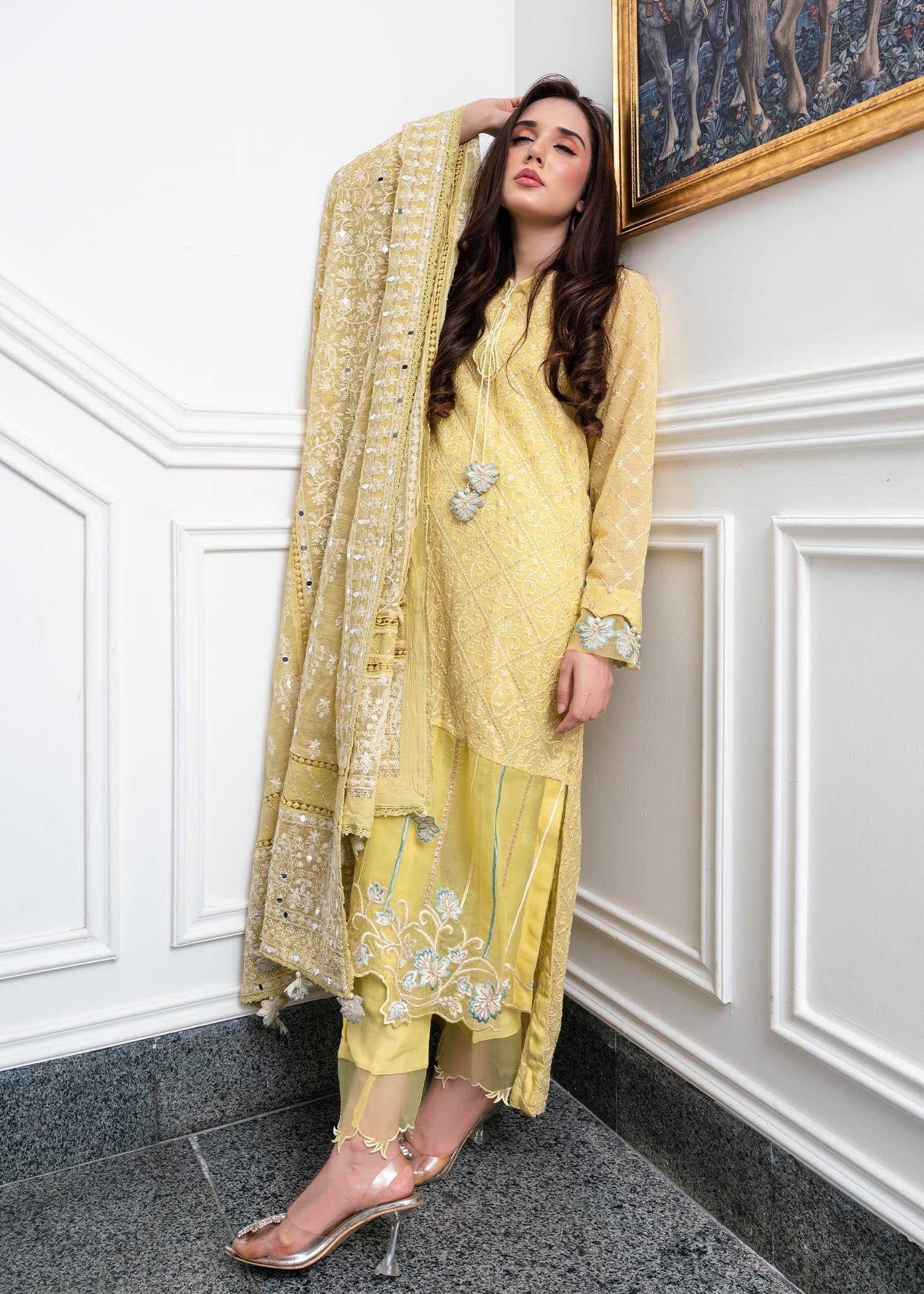 Rang-e-Haya Wilbur (Lemon) Women 4pcs