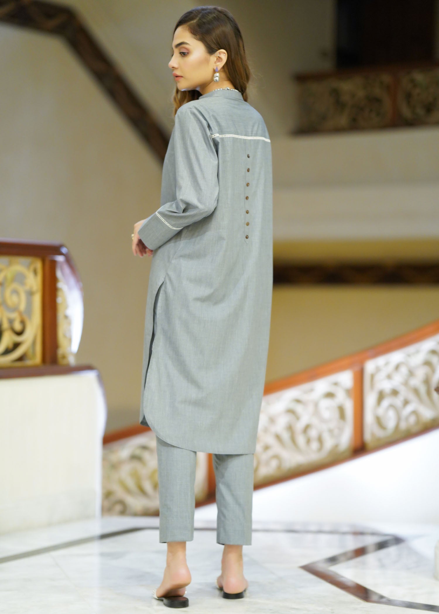 Ayesha Sameer Grey Women 2pcs