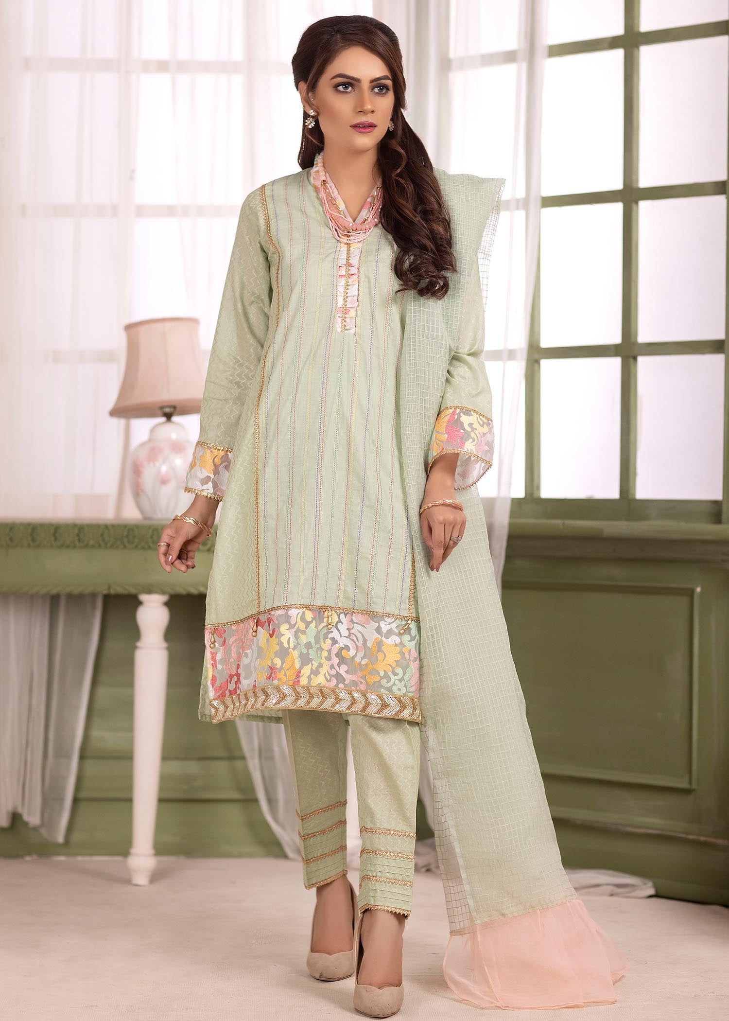 Sparkles PISTACHIO JACQUARD Women 3pcs