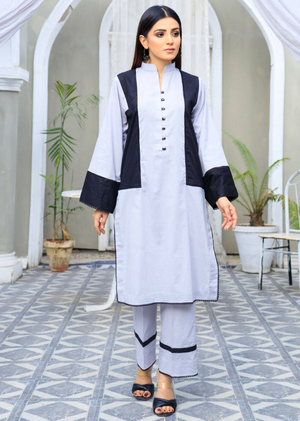 Atrangi GREY AND BLACK DRESS ( CC 314) Women 2pcs