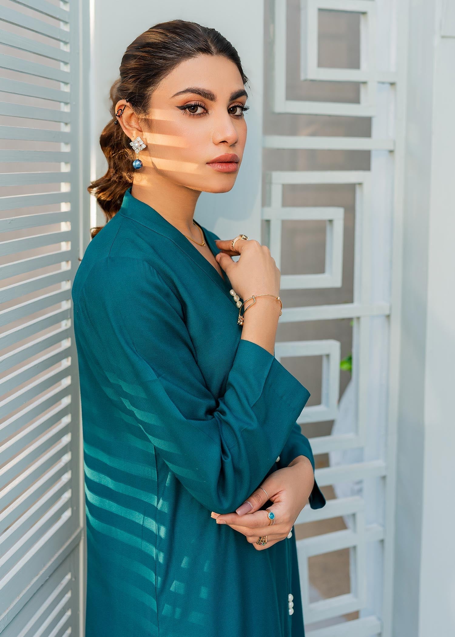 Ghonche Teal Women 2pcs