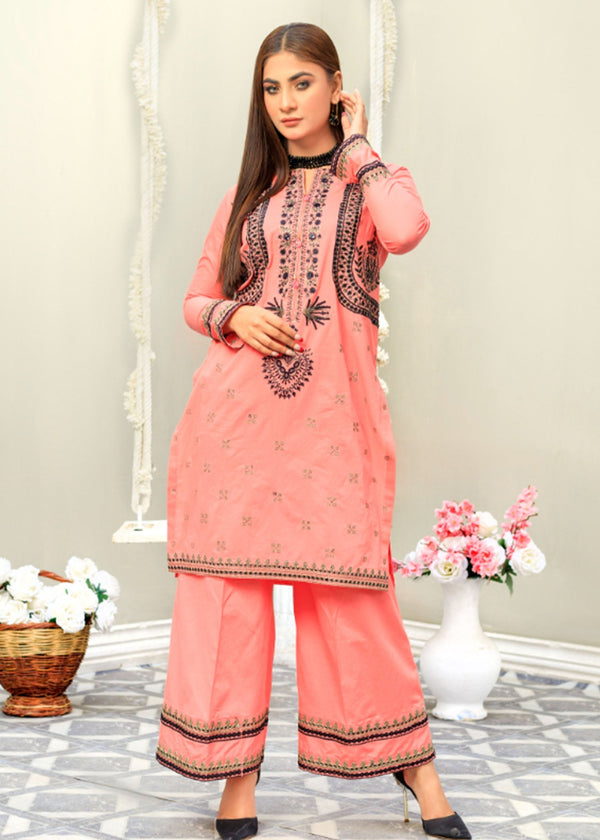 Atrangi PINK SEQUENCE EMBROIDERED DRESS (CC 186) Women 2pcs