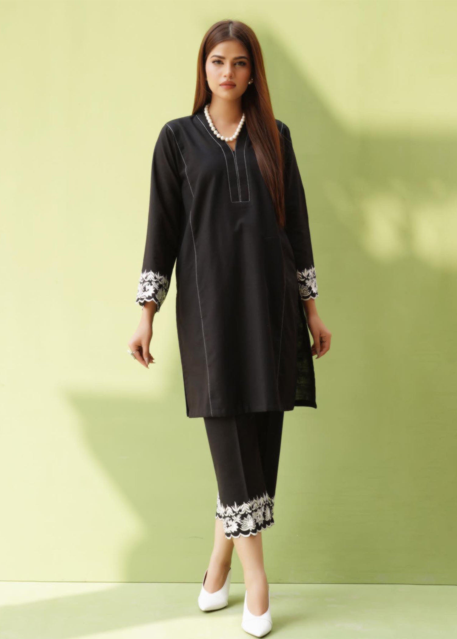 Ayesha Sameer Black Karandi Women 2pcs