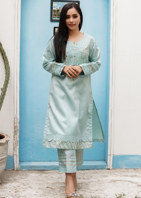 Insiya By Saira Jawad Ready to Wear Aqua Women 2pcs