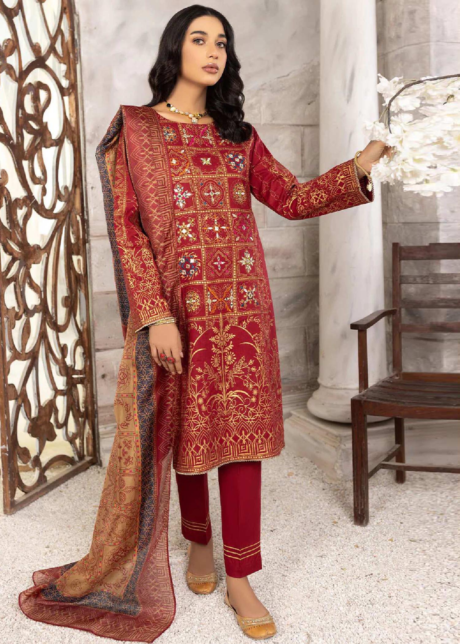 Madame Mirror Embroidered Cotton Lawn Suit 2622 Women 3pcs