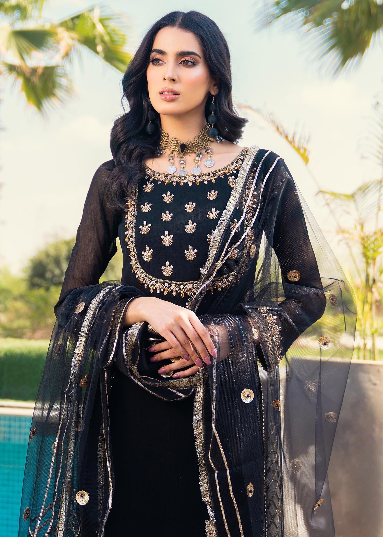 Khuda Baksh Creations Z 278 Black Women 4pcs