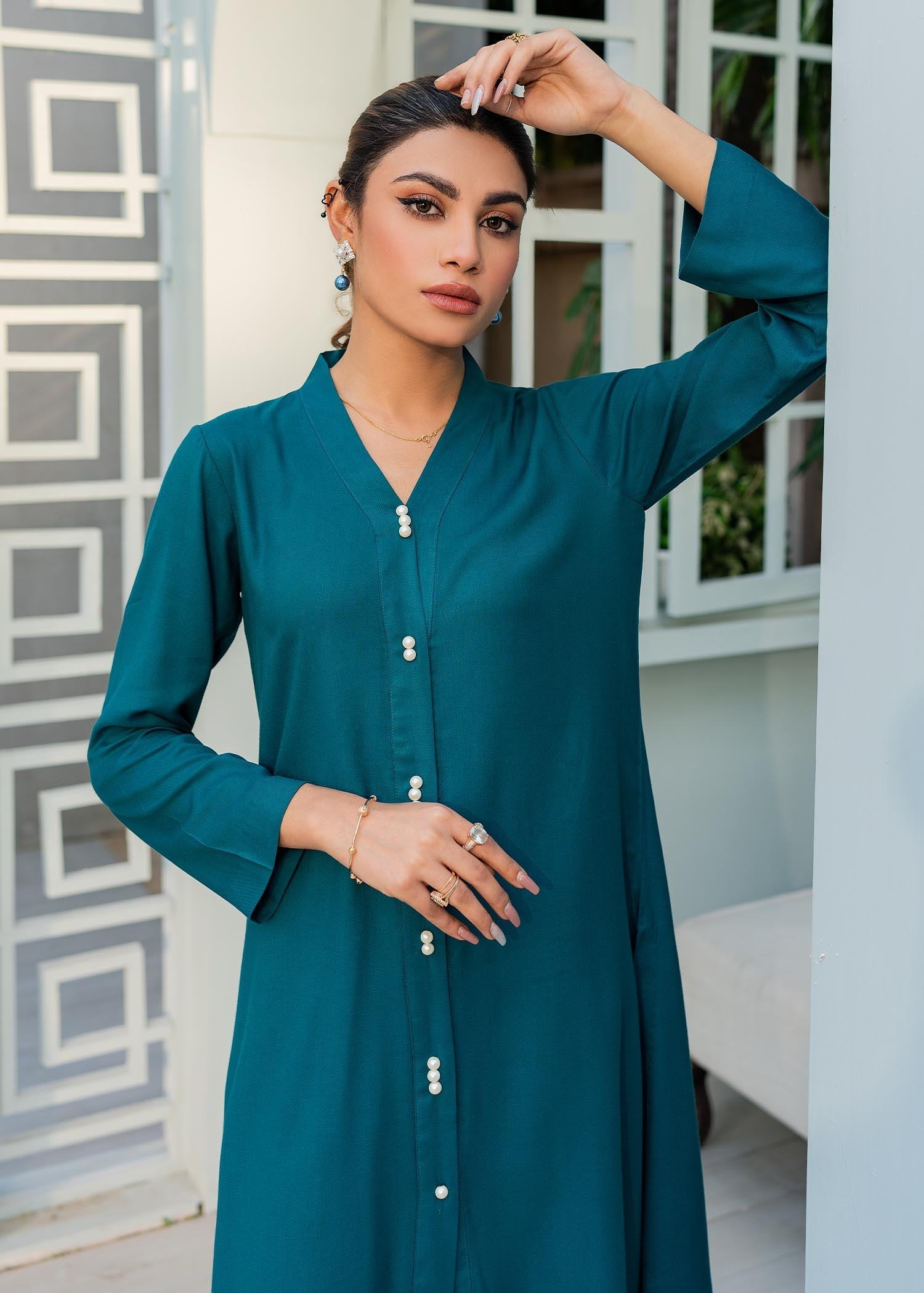 Ghonche Teal Women 2pcs