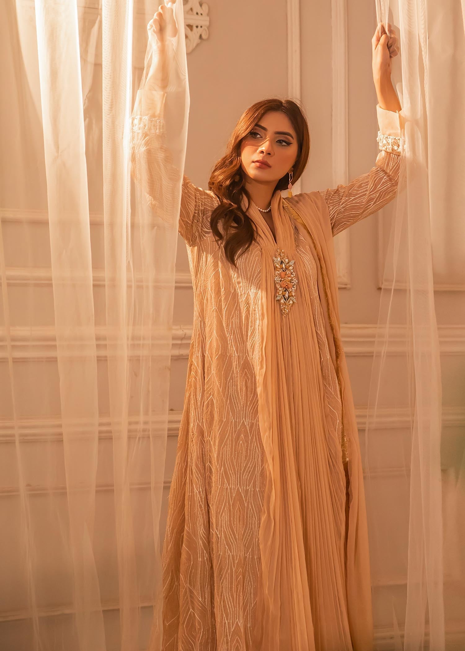 Manahils MAXI 109 DREAMY BLOOM PEACH Women 3pcs