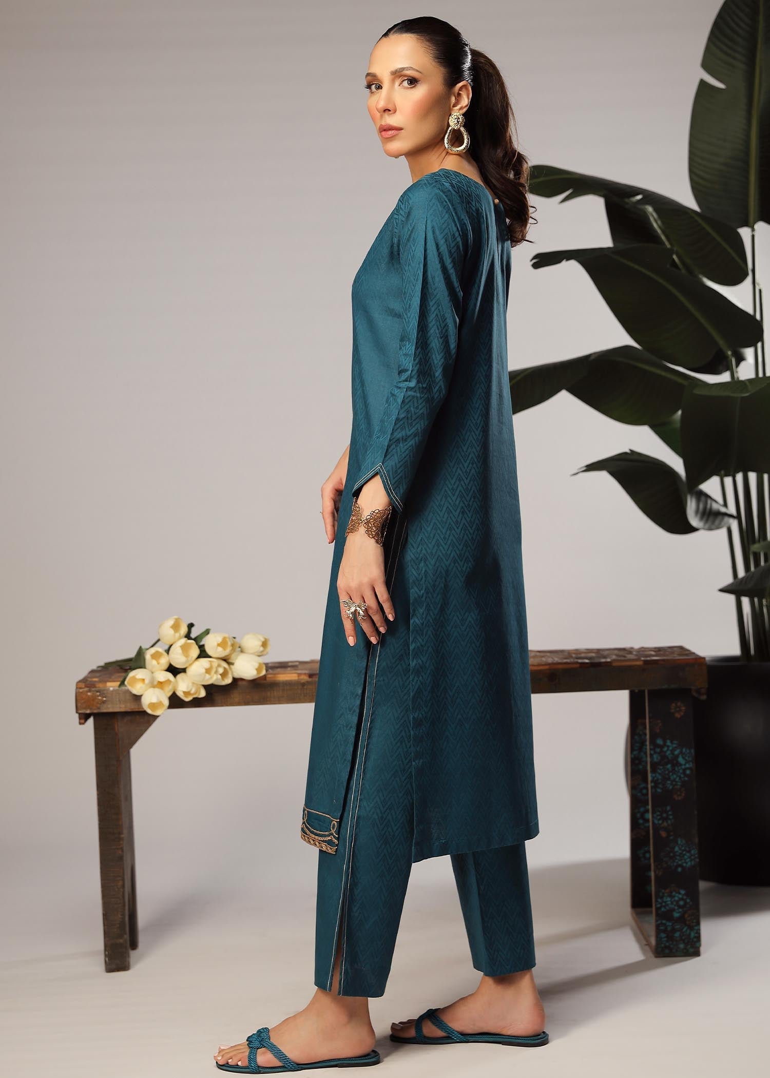 Merakish Hazel Jacquard Embroidered Stitched Women 2pcs